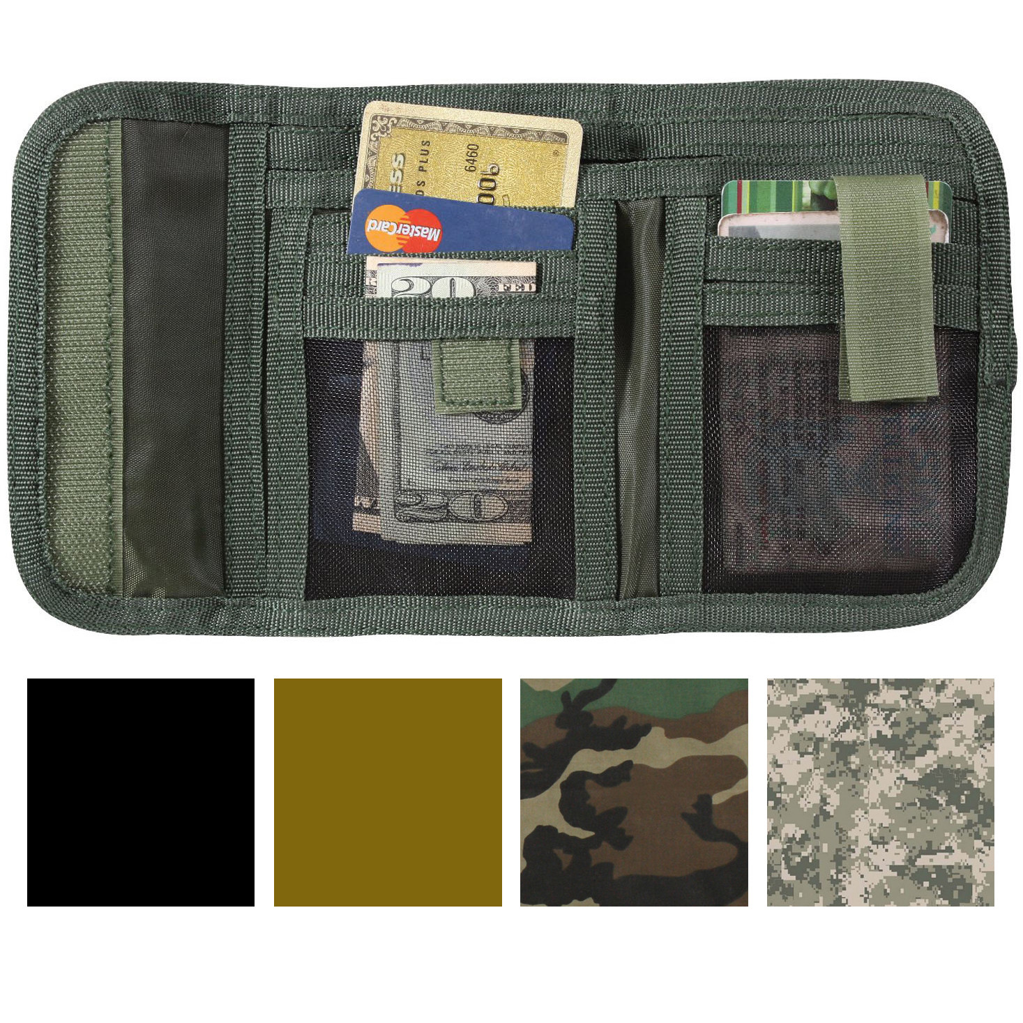 Tactical Wallet Tri-Fold ID Heavy Duty Commando Camo Military Army Security