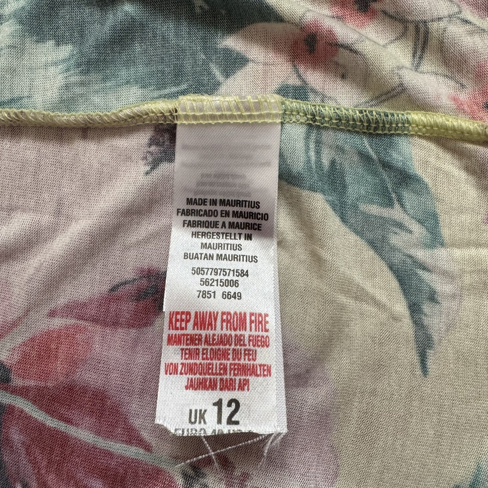 Dorothy Perkins Size 12 Top Vest Stretch Sleeveless Floral Multicolour Tropical