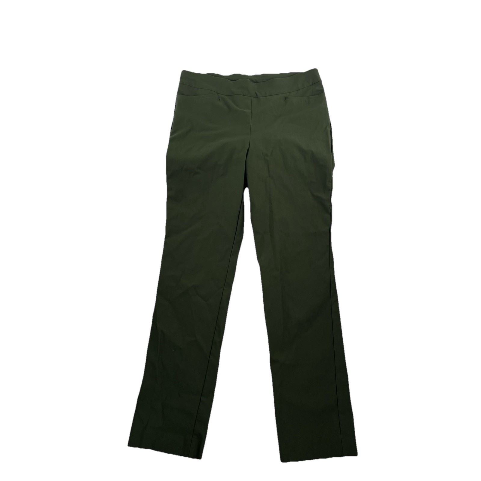 Chicos Women Size 6 Pull On Pants Flat Front Stretch 28″ Inseam 56-4