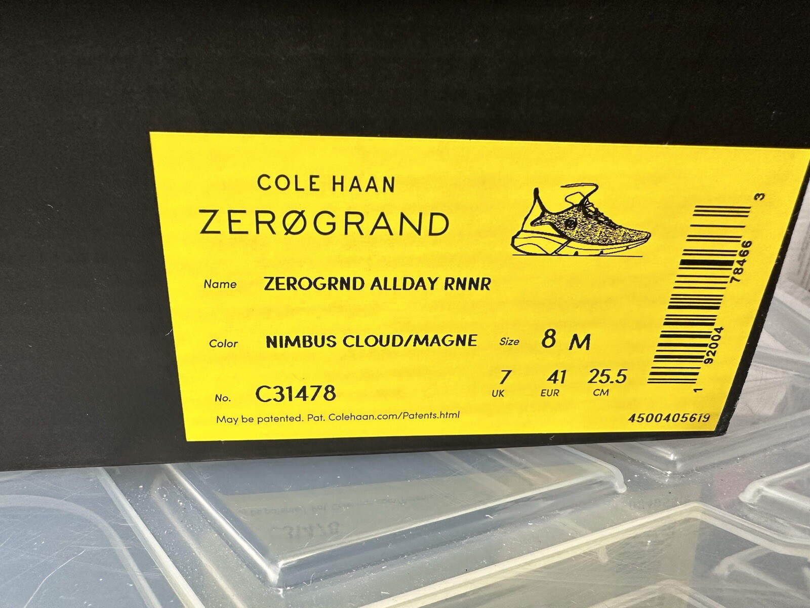 Cole Haan Zerogrand Stitchlite All Day Runner Shoe Mens Size 8M Nimbus Cloud