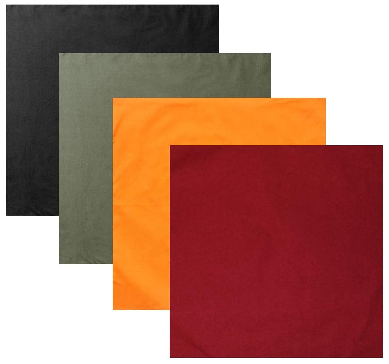 Camouflage Bandanas Cotton Head Face Cover Headwraps Bandanna 22″ x 22″, 4 Pack