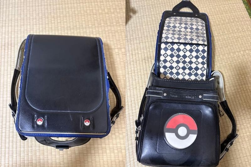 Randoseru Japanese School Bag Kid’s Backpack Pokemon Pikachu Black Japan #0091