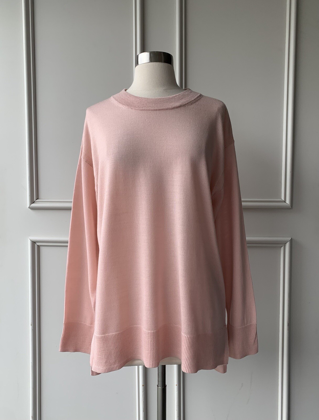 | COUNTRY ROAD | traceable wool crew neck knit smokey pink SIZE: XXS,XS,S,M,L,XL