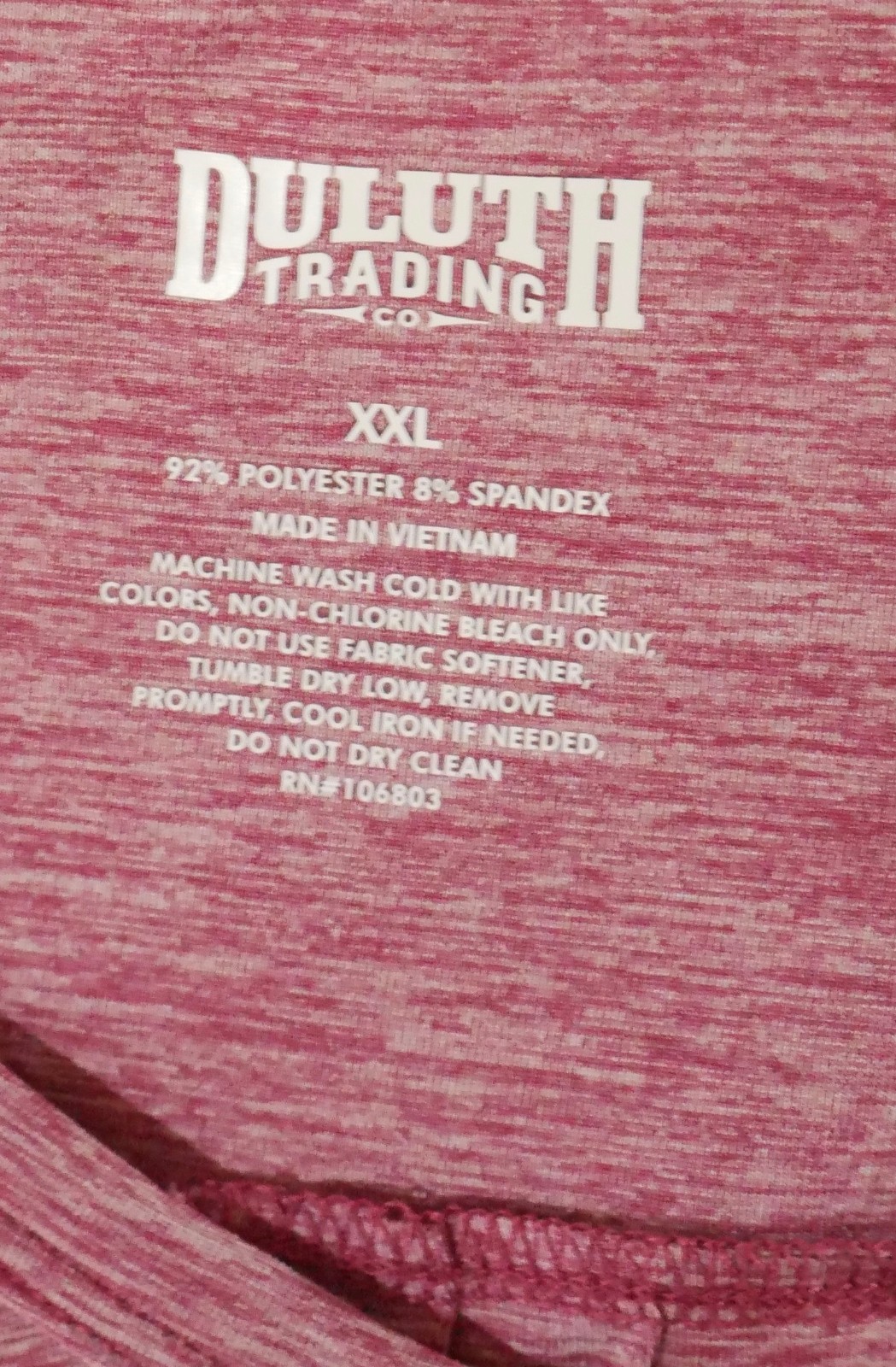 EUC DULUTH TRADING RED VIOLET HEATHER ARMACHILLO XXL S/S PULLOVER V-NECK SHIRT