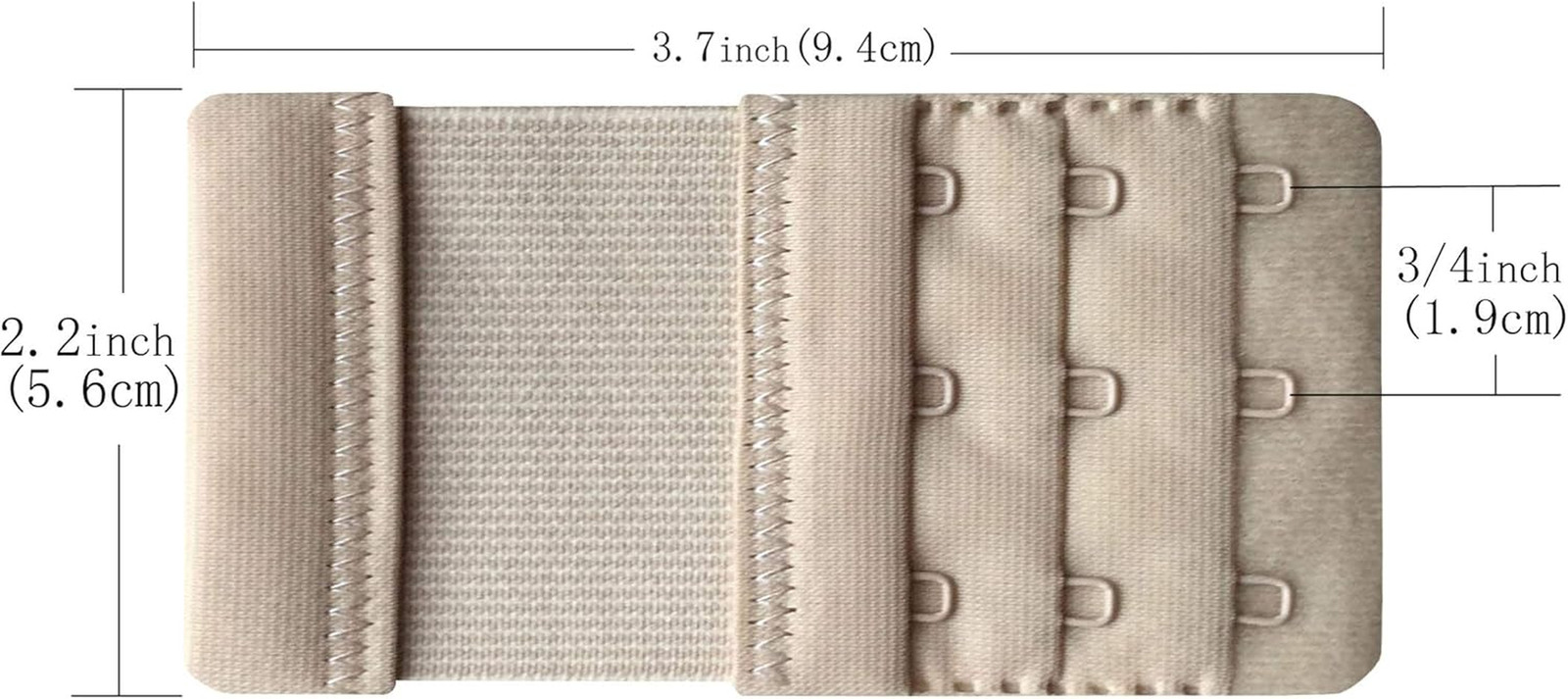 Women Pack of 3 Soft Comfortable 3 Hooks Bra Extender