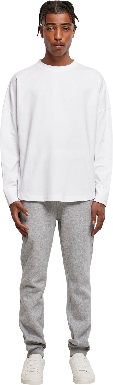Build Your Brand Oversize cut on sleeve long sleeve – Round neck, Set-in sleeve