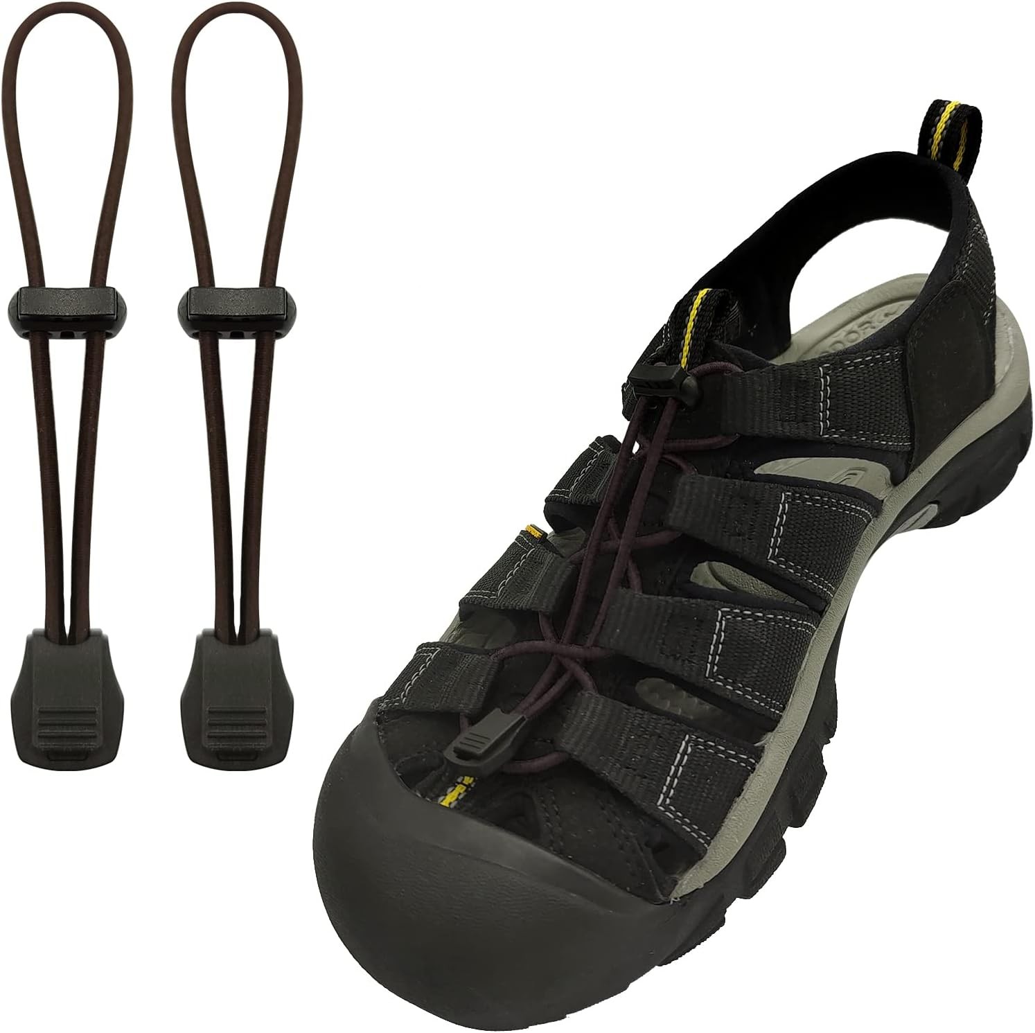 Elastic No Tie Shoe Laces Replacement for Keen Sandal, Round Stretchy L?????ock