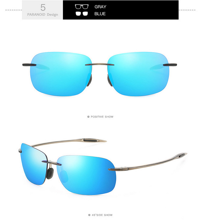 Lightweight Rimless Sport Sunglasses Men Women Driving Riding Glasses UV400
