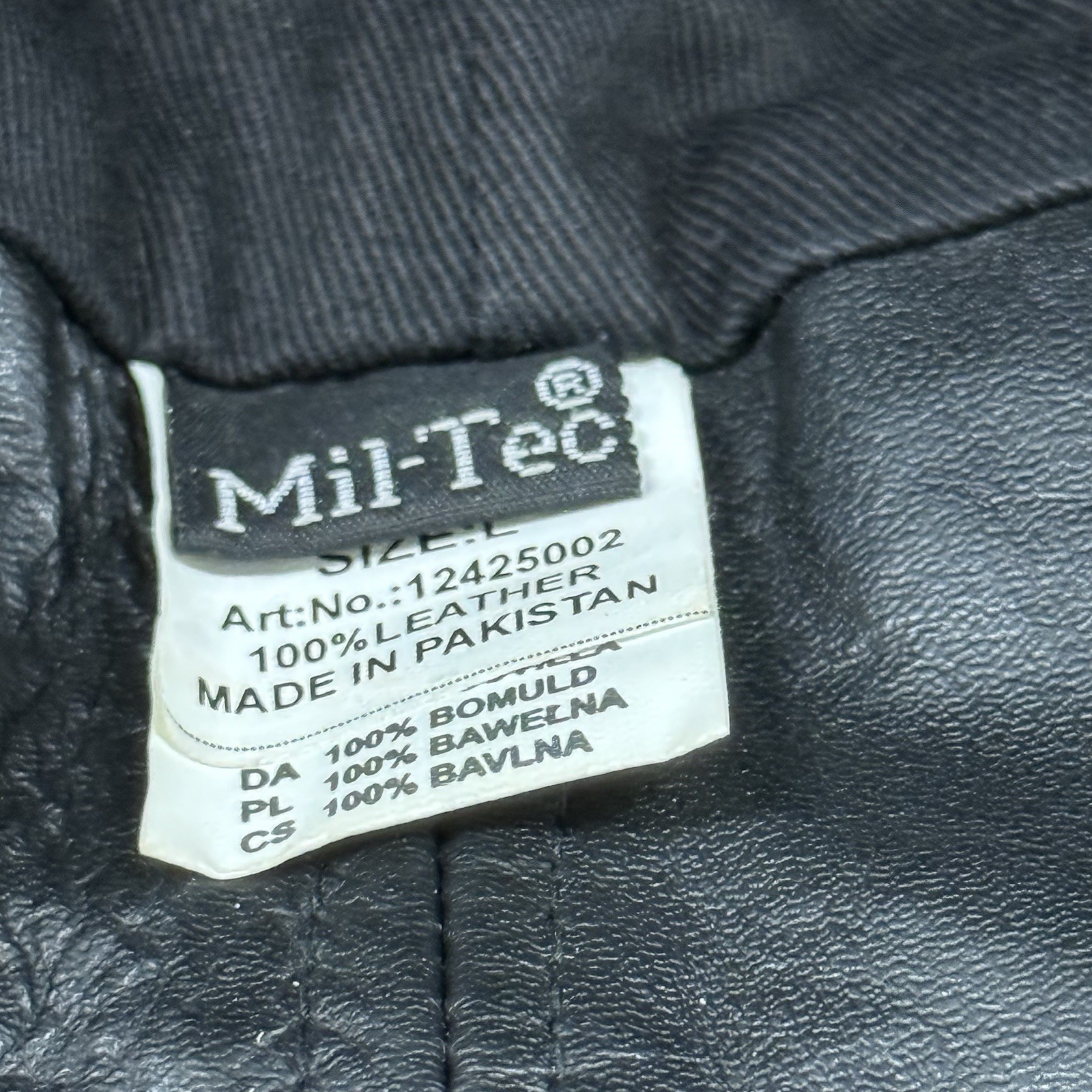 Mil-Tec Black Leather Flight Hood Aviation Pilot Helmet WW1 Repro Cap Hat Large