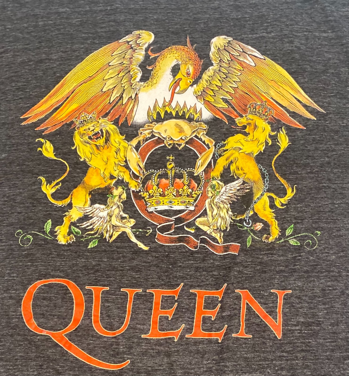 Queen Graphic T shirt Official Merch Large dark gray