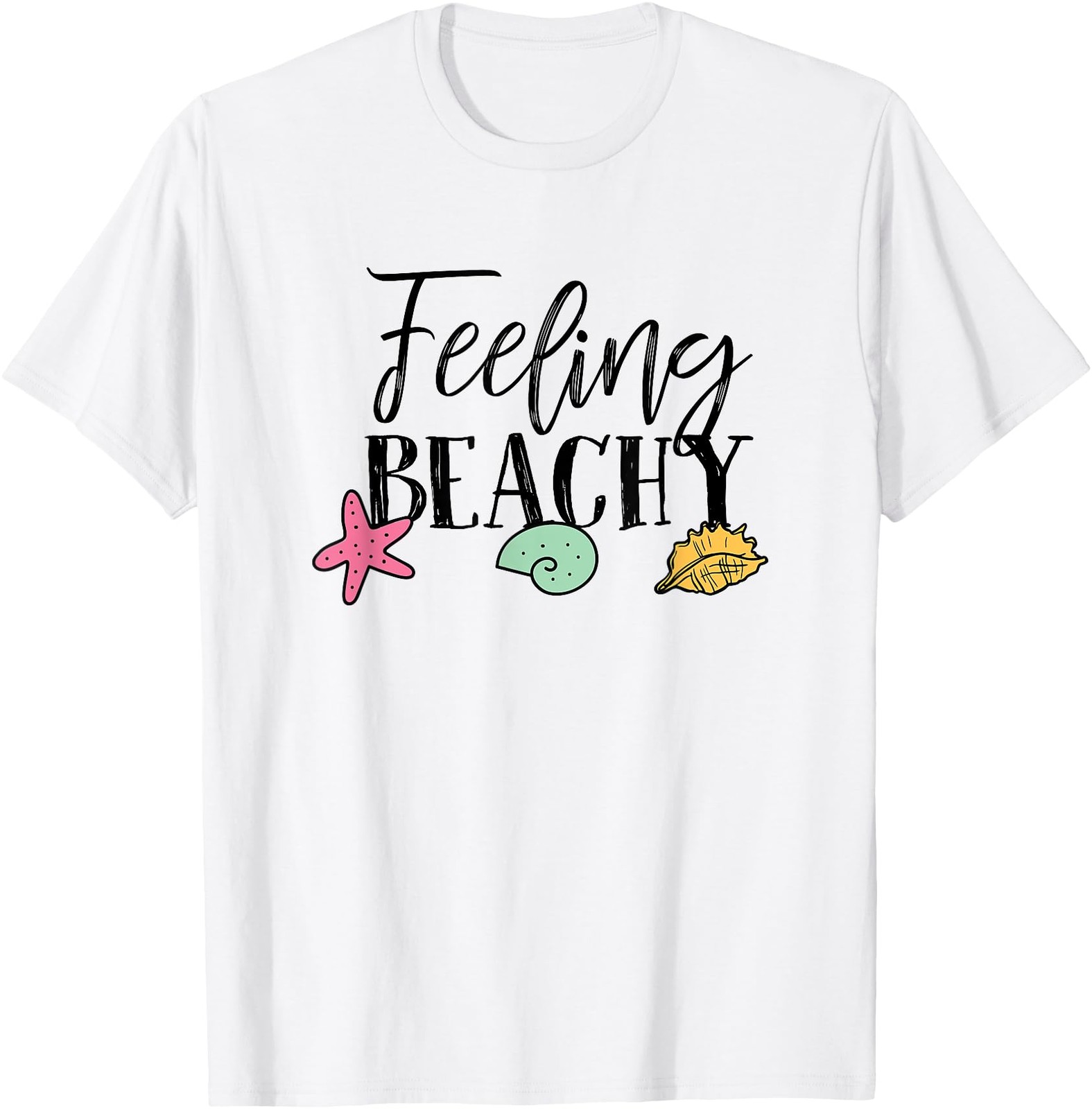 feeling beachy funny beach lover summer vacation cool saying T-Shirt