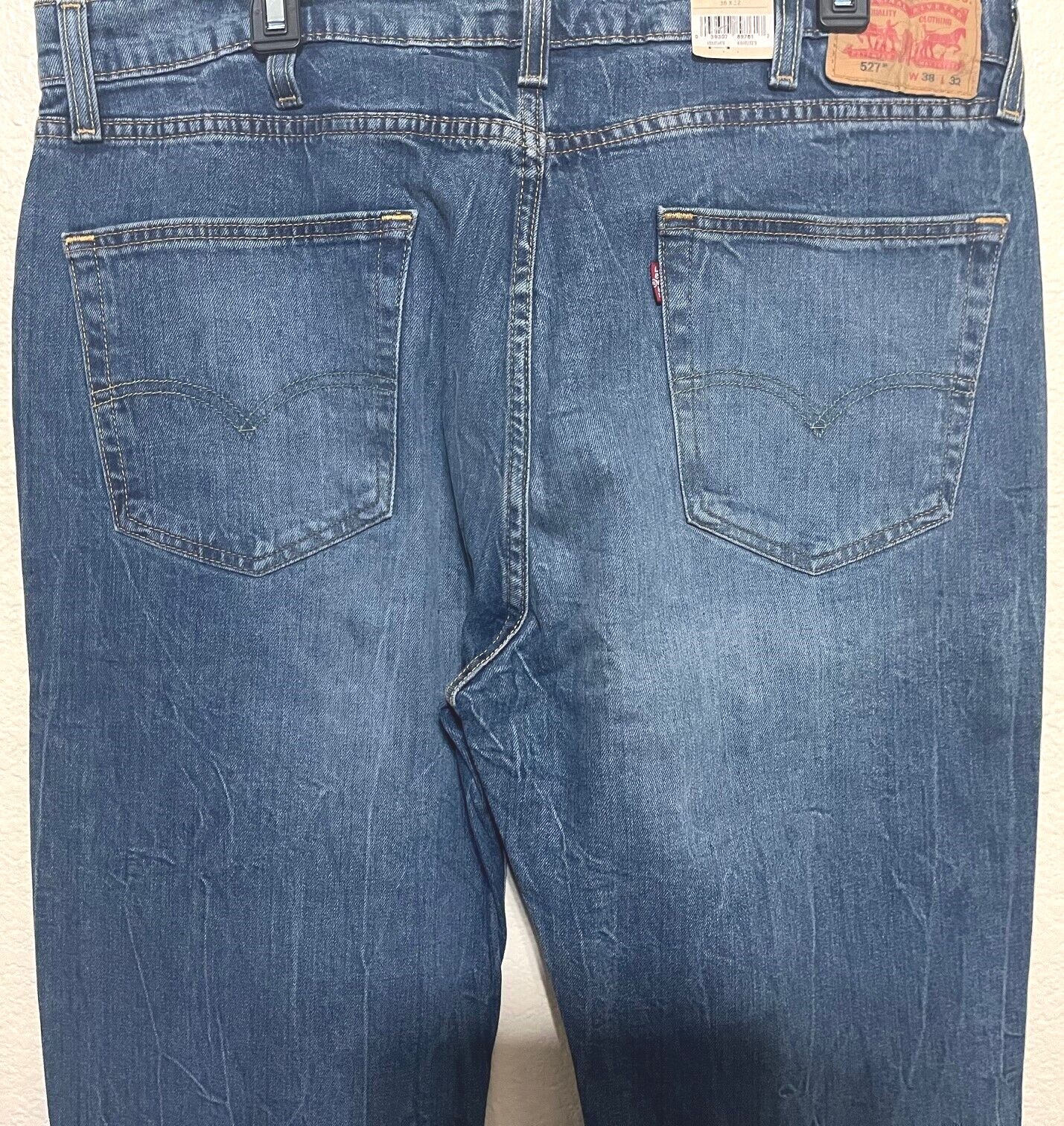 NWT MEN LEVI’S 527 0470 SLIM BOOTCUT STRETCH BELOW WAIST BLUE JEANS PANT DENIM