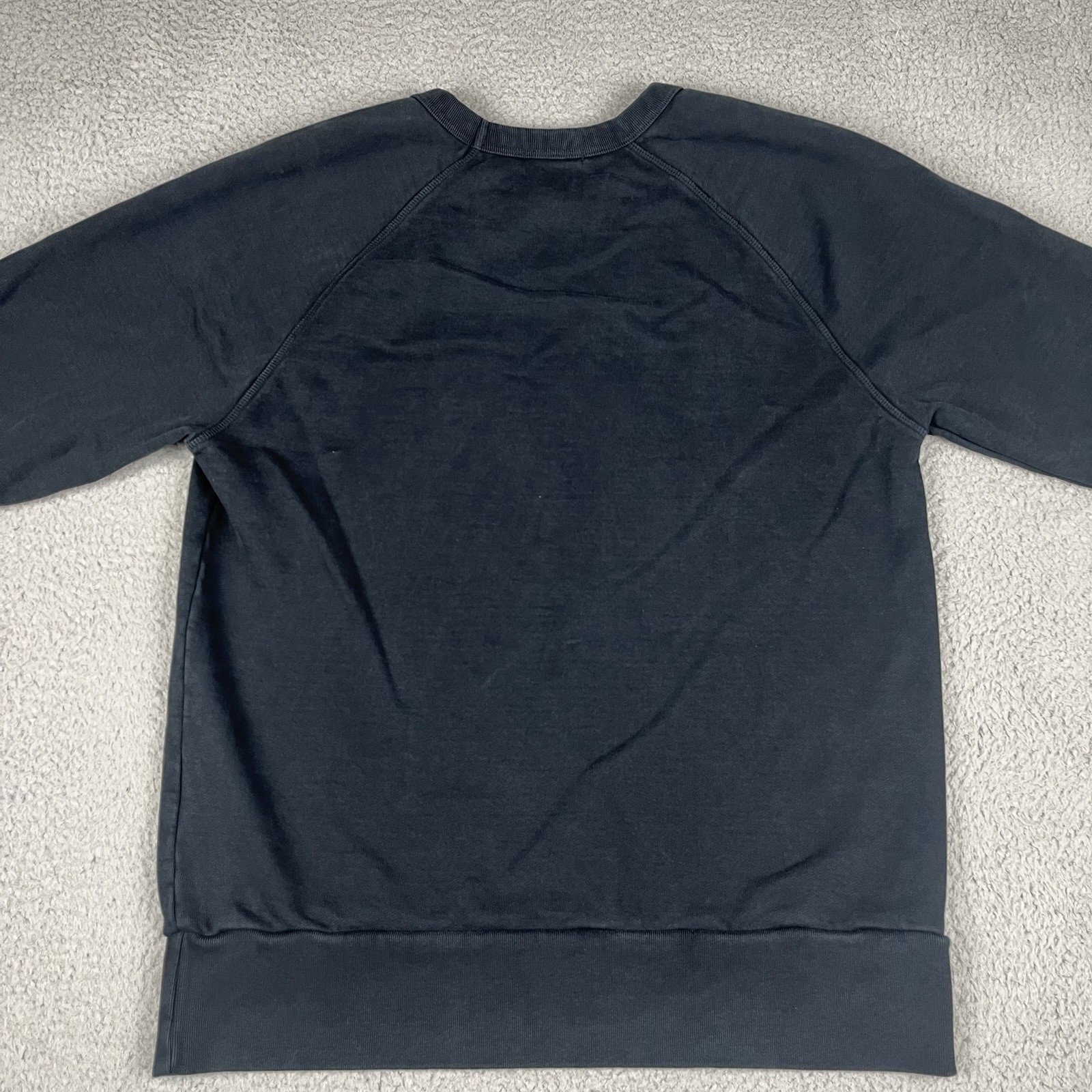 Gustin Sweatshirt Mens XL Black Crewneck Sweater Pullover Heavyweight Raglan USA