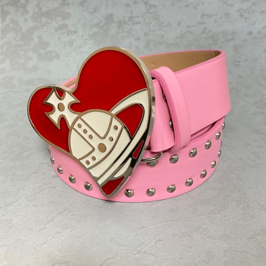 Vivienne Westwood Belt Heart Buckle Pink Total Length: 107cm Width: 3.8cm