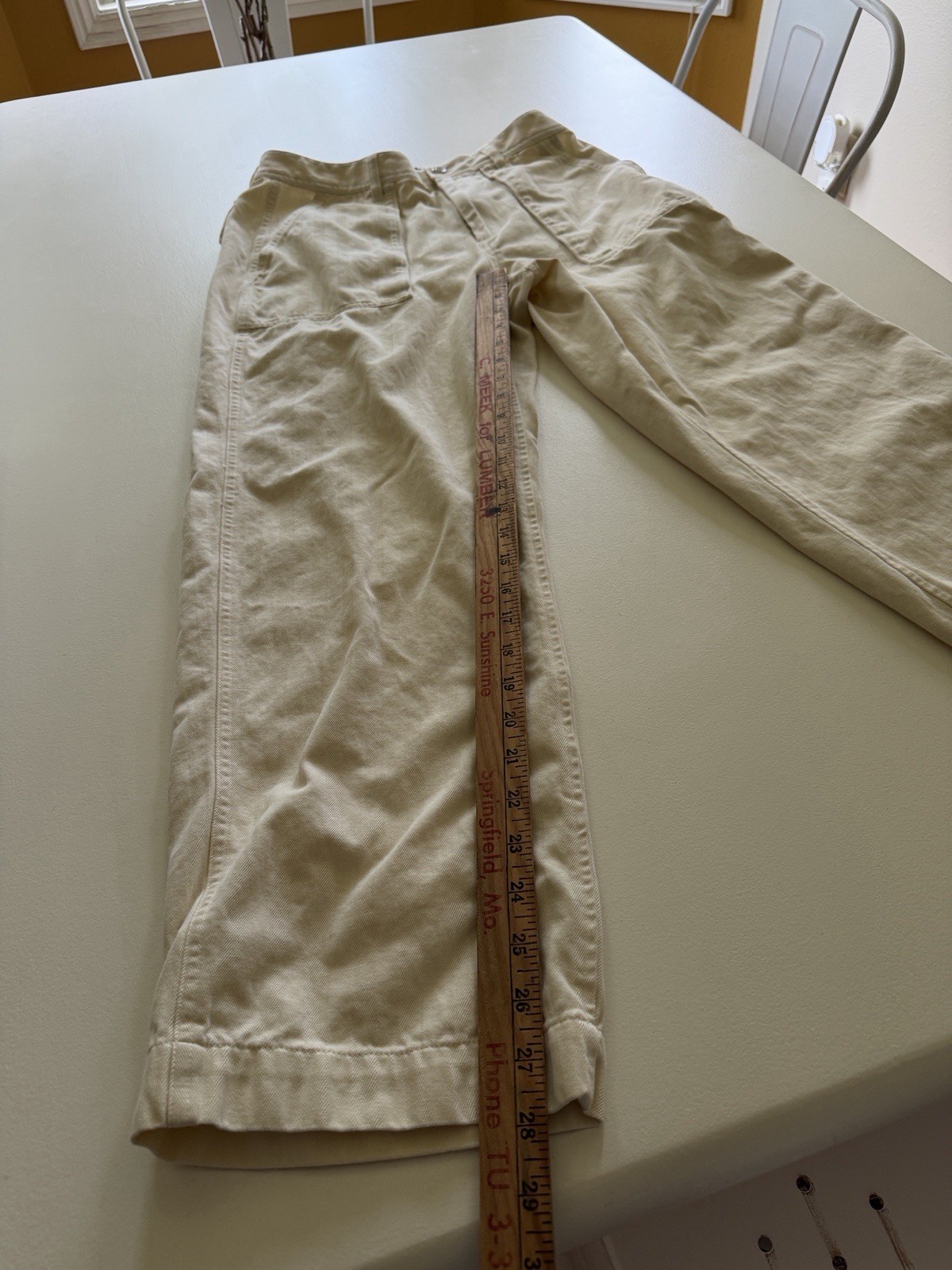 Todd Snyder Cream Cargo Pants Sz 30/30. Box33