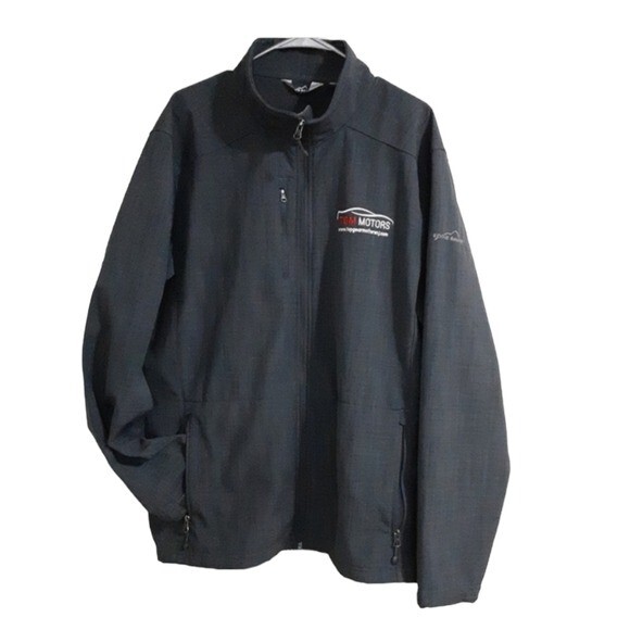 Eddie Bauer zip down jacket mens fleece lining 2XL Soft shell FULL ZIP CASUAL