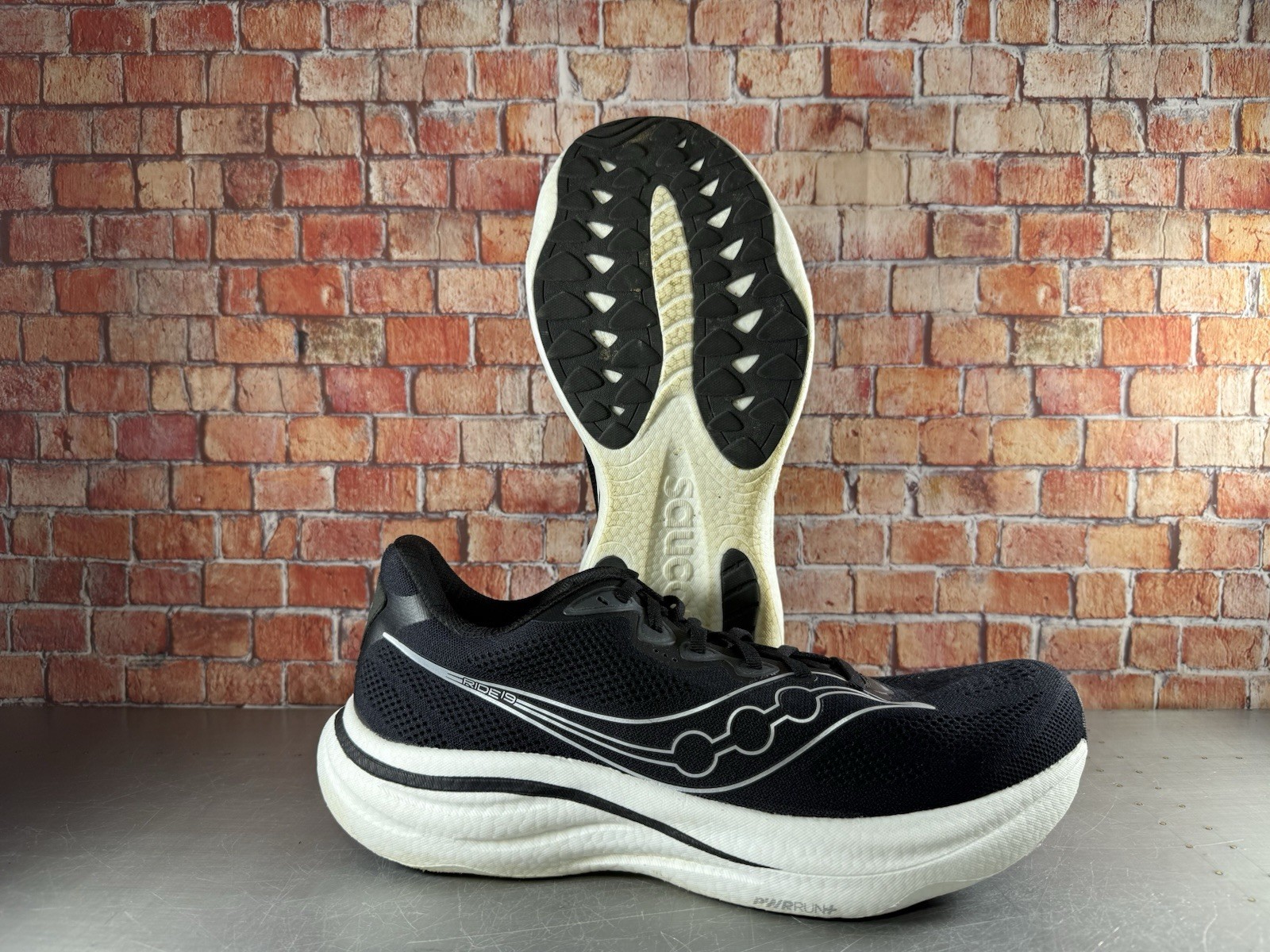 Saucony Ride 19 Shoes Mens Size 12 Black Running Sneakers S21055-100 Gym ⚡️