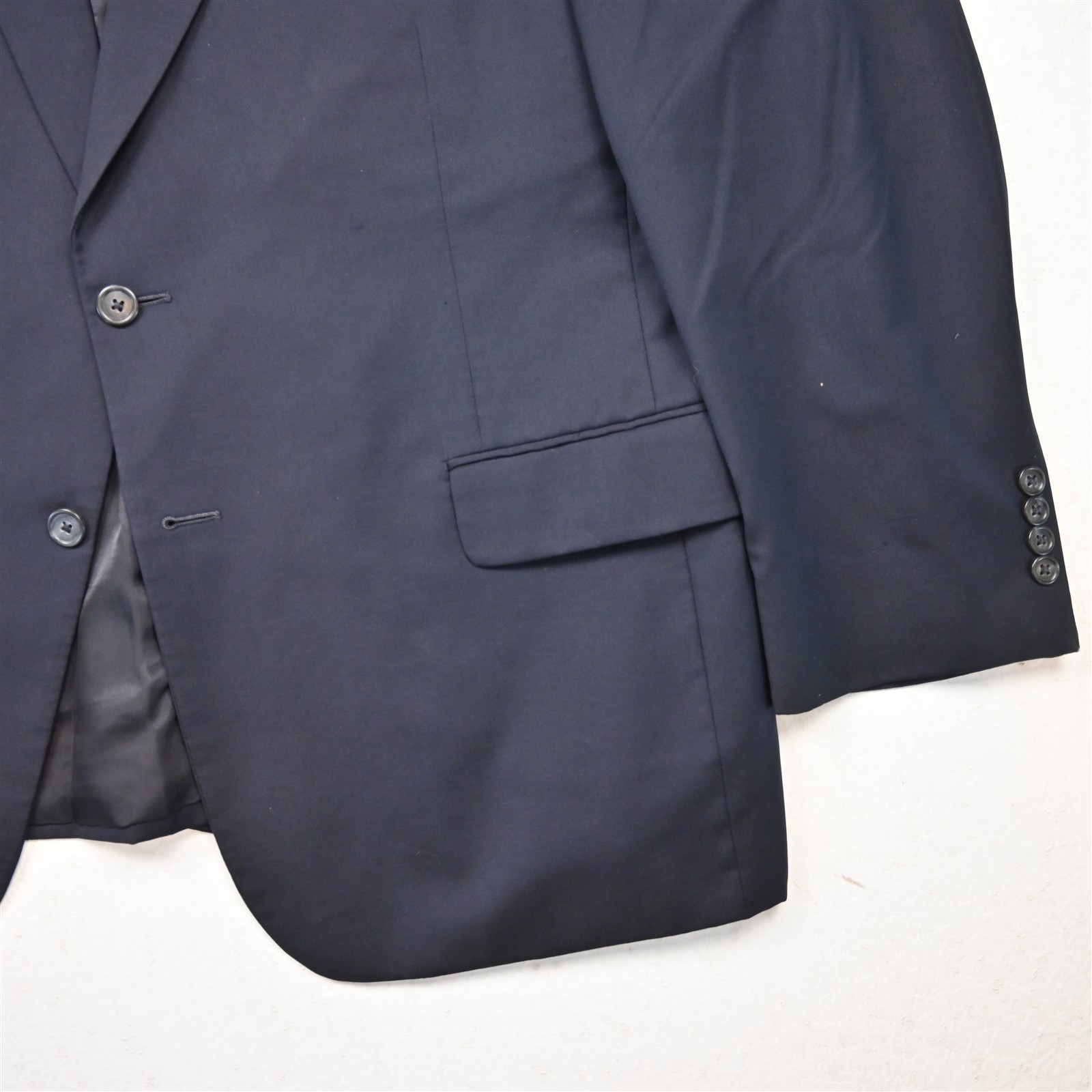 Jos A Bank 46S Navy Blue 100% Wool Gordon Mens Blazer Suit Jacket Sport Coat