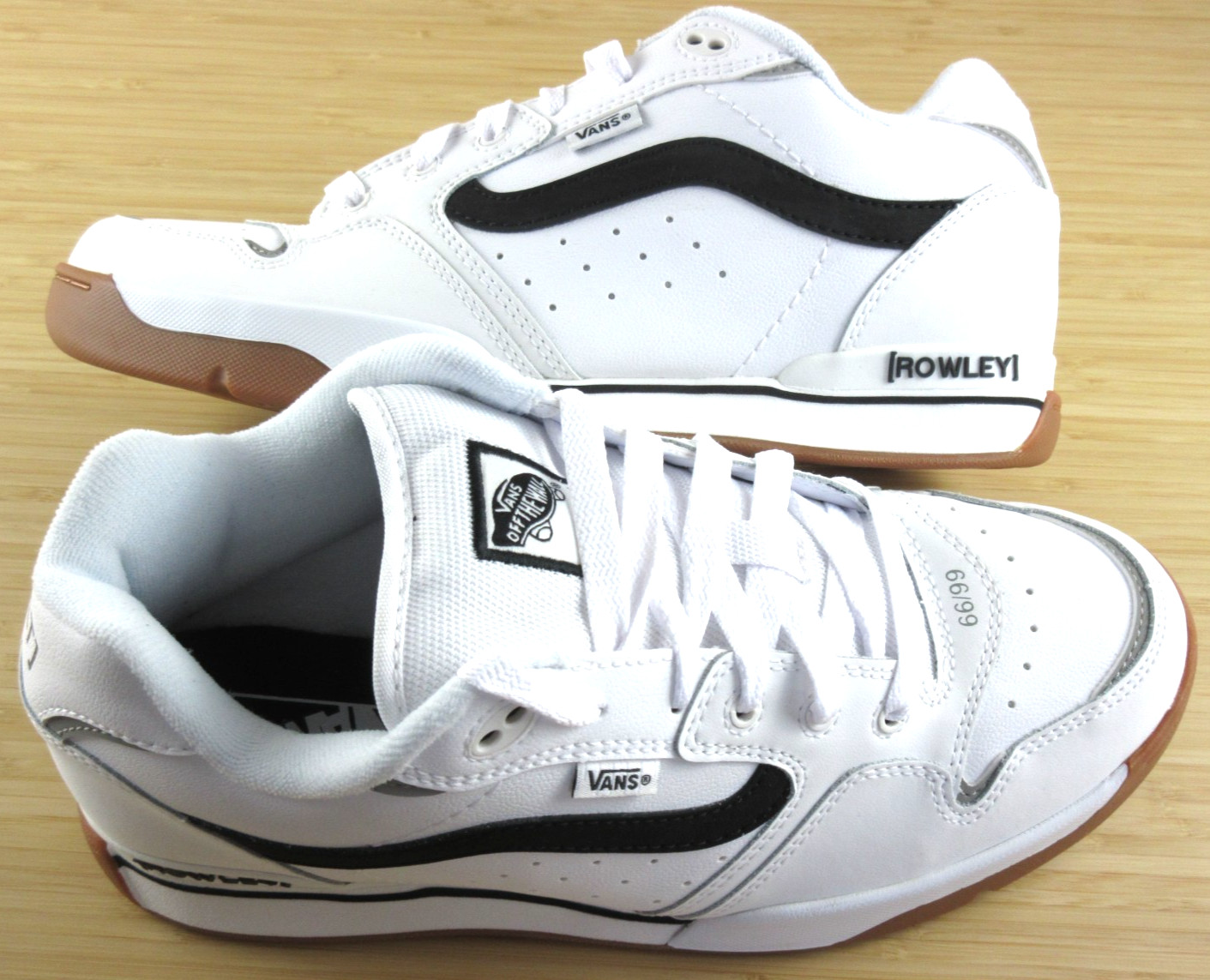 Vans Men’s Geoff Rowley XLT White Black Lace up Skate Shoes size 13 NEW