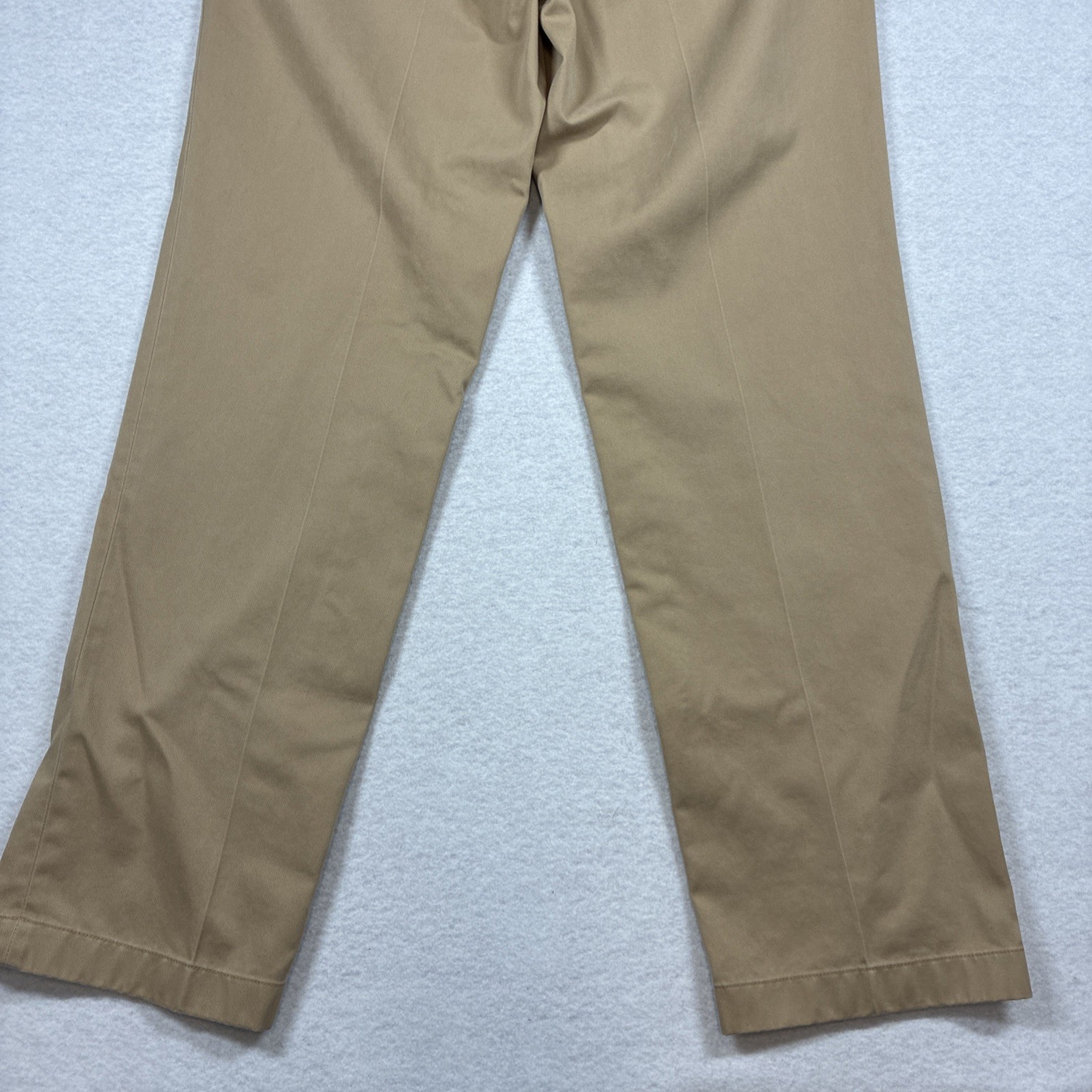 Brooks Brothers Clark Advantage Flat Front Tan Cotton Chino Pants 35X34 Preppy