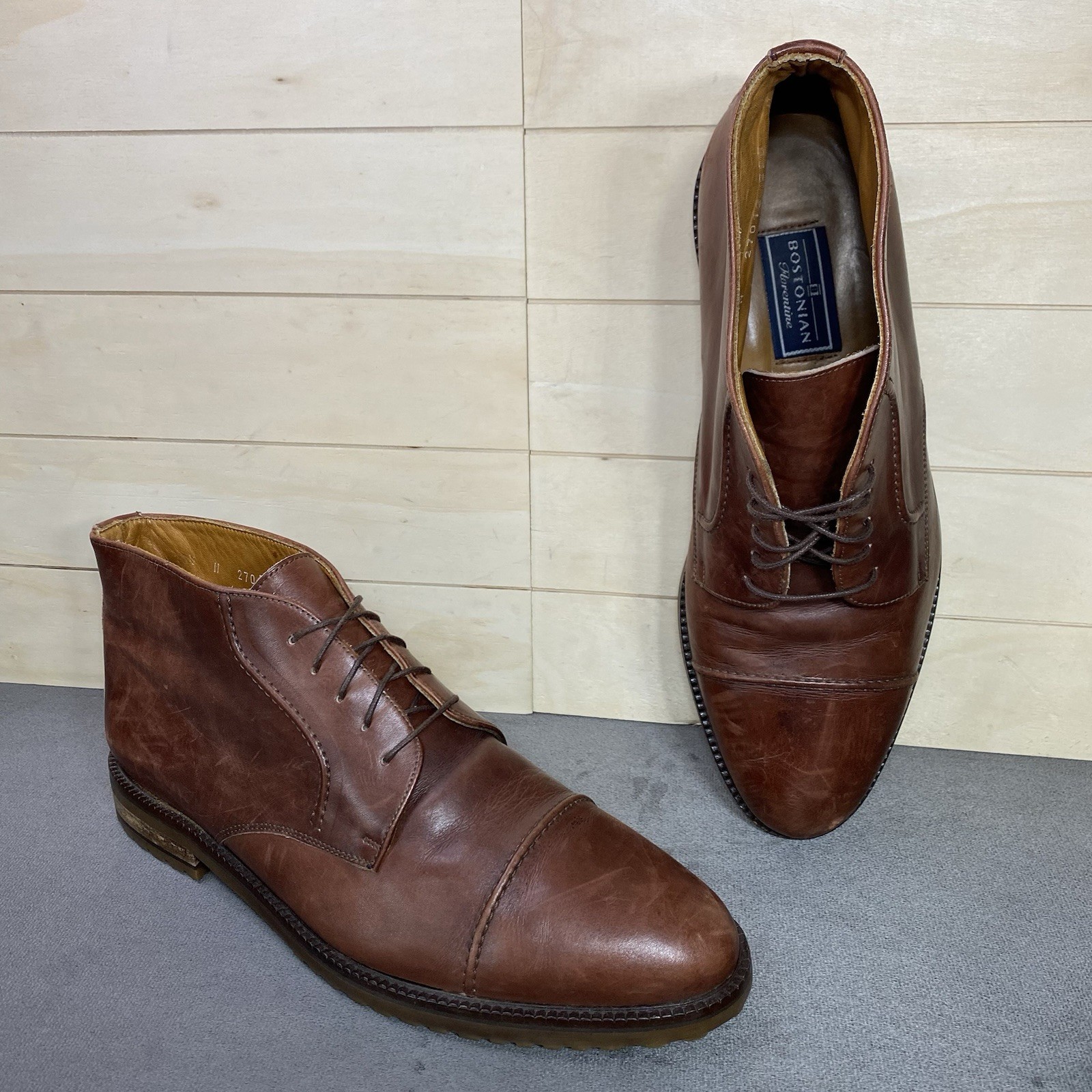 Bostonian Florentine Chukka Boots Brown Leather Men’s Size 10.5 M Shoes