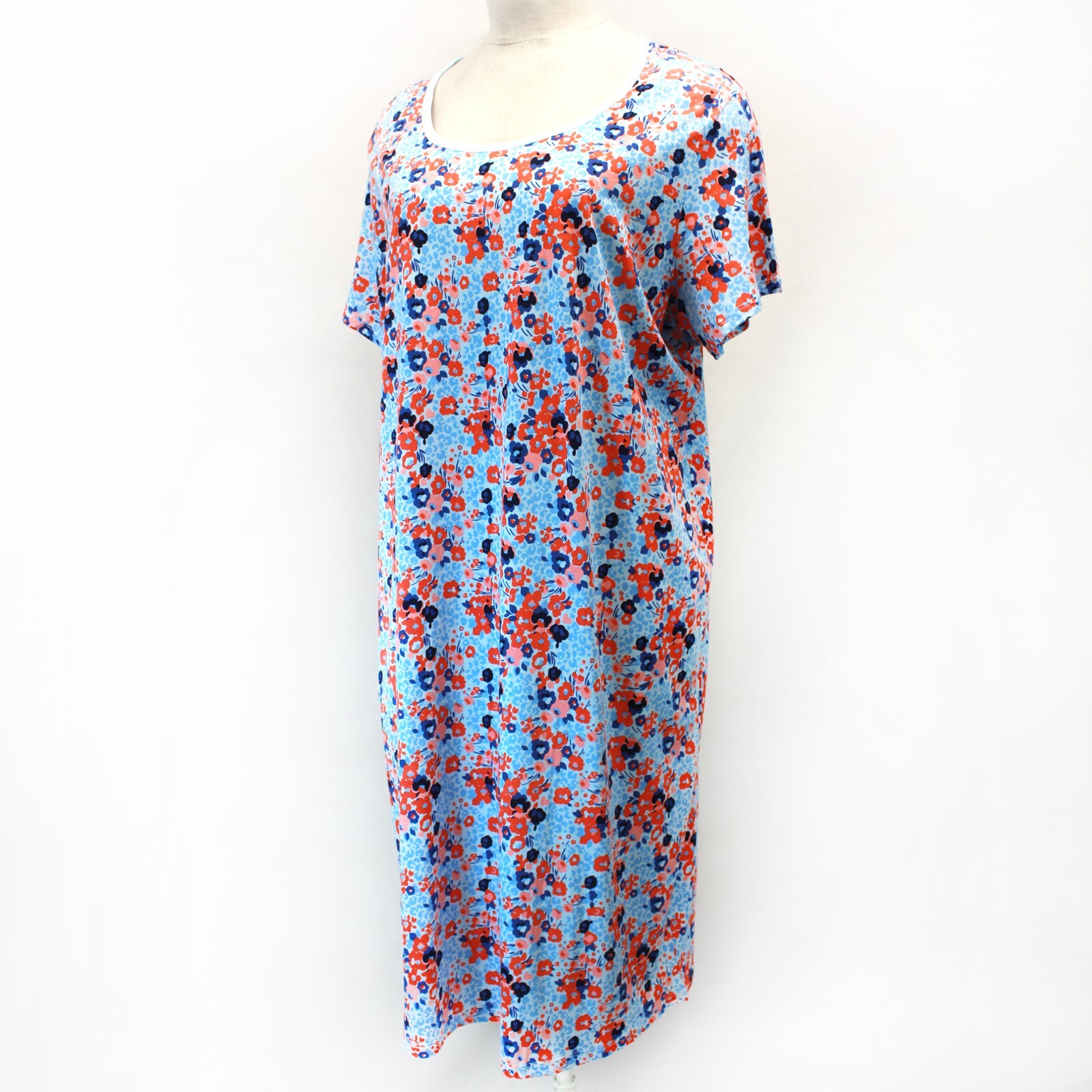 Avenue Catherines Plus Blue Floral Mother’s Day Nightgown Sleep Shirt 34/36