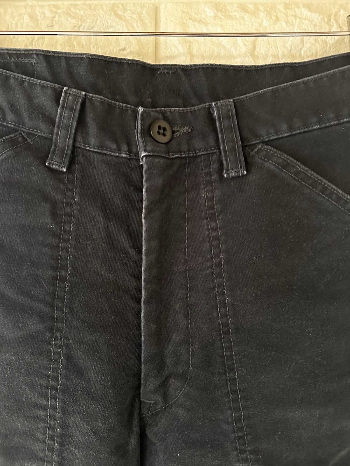 BLUE BLUE Hollywood Ranch Market Baker Work Pants Navy Cotton W30x27 Japan