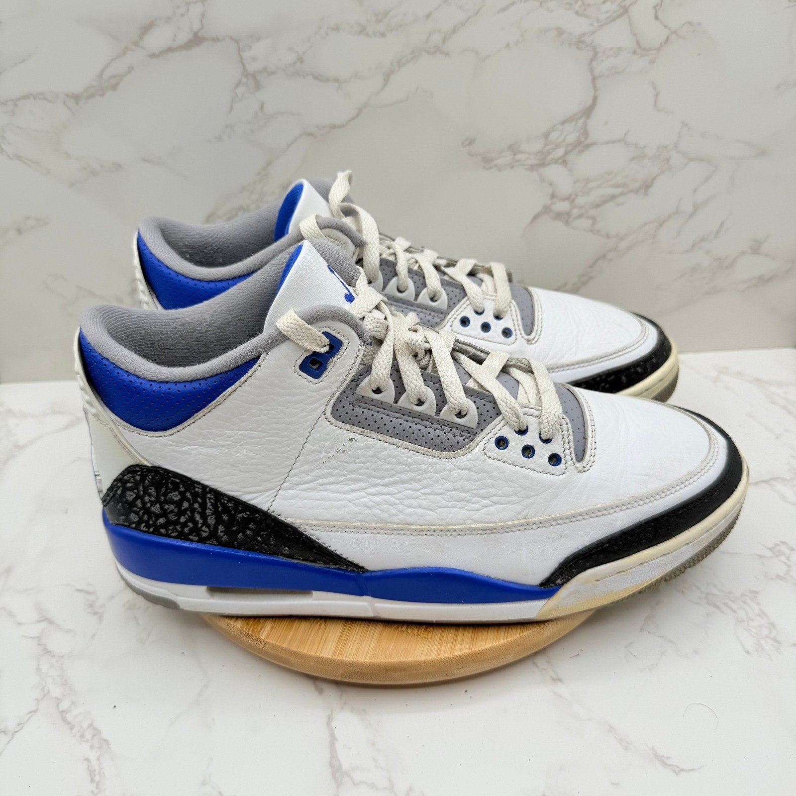 Air Jordan 3 Retro Racer Blue White Mens Basketball Shoes CT8532 145 Size 9.5