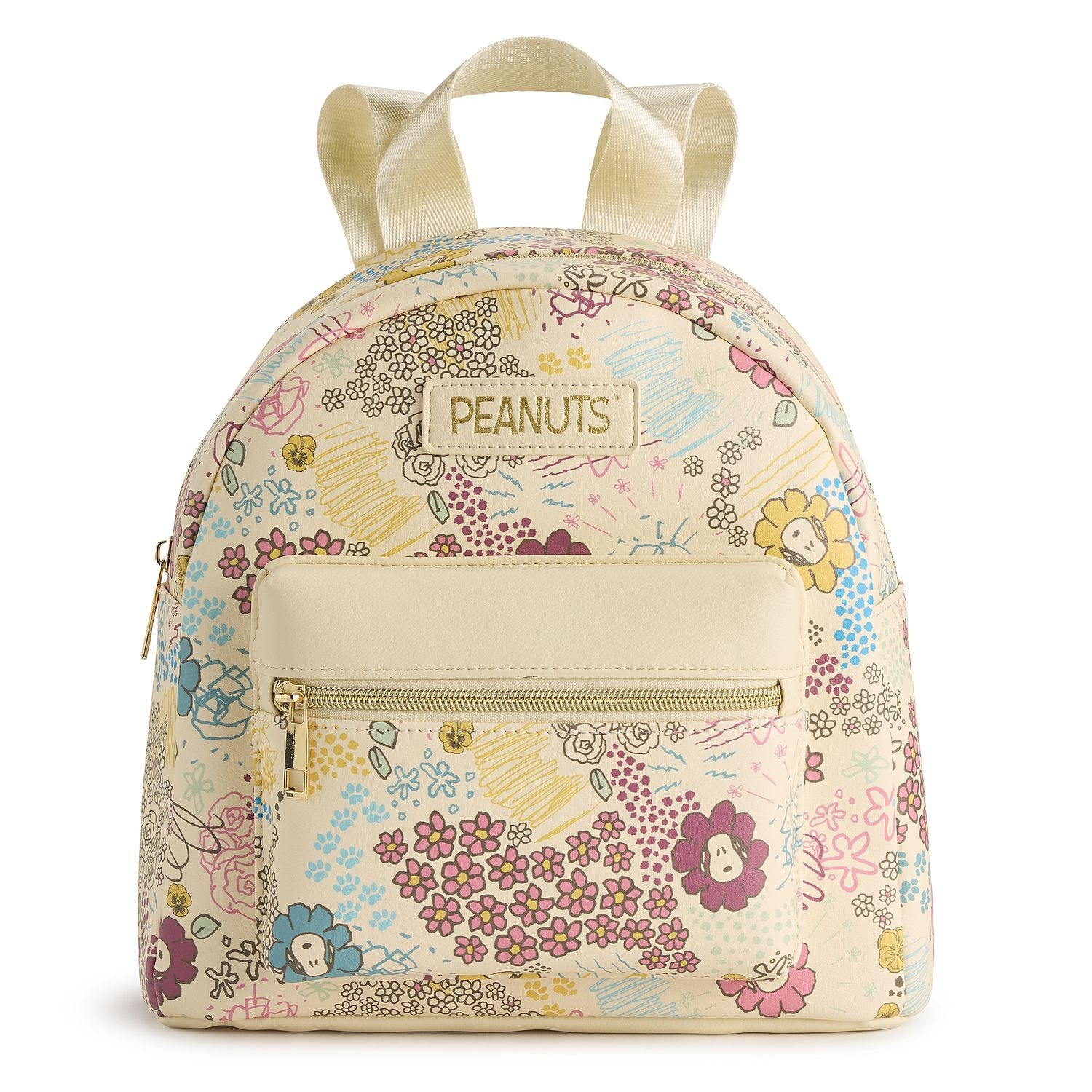 Peanuts Snoopy Cottage Floral Spring All Over PrintMini Backpack NEW By Bioworld