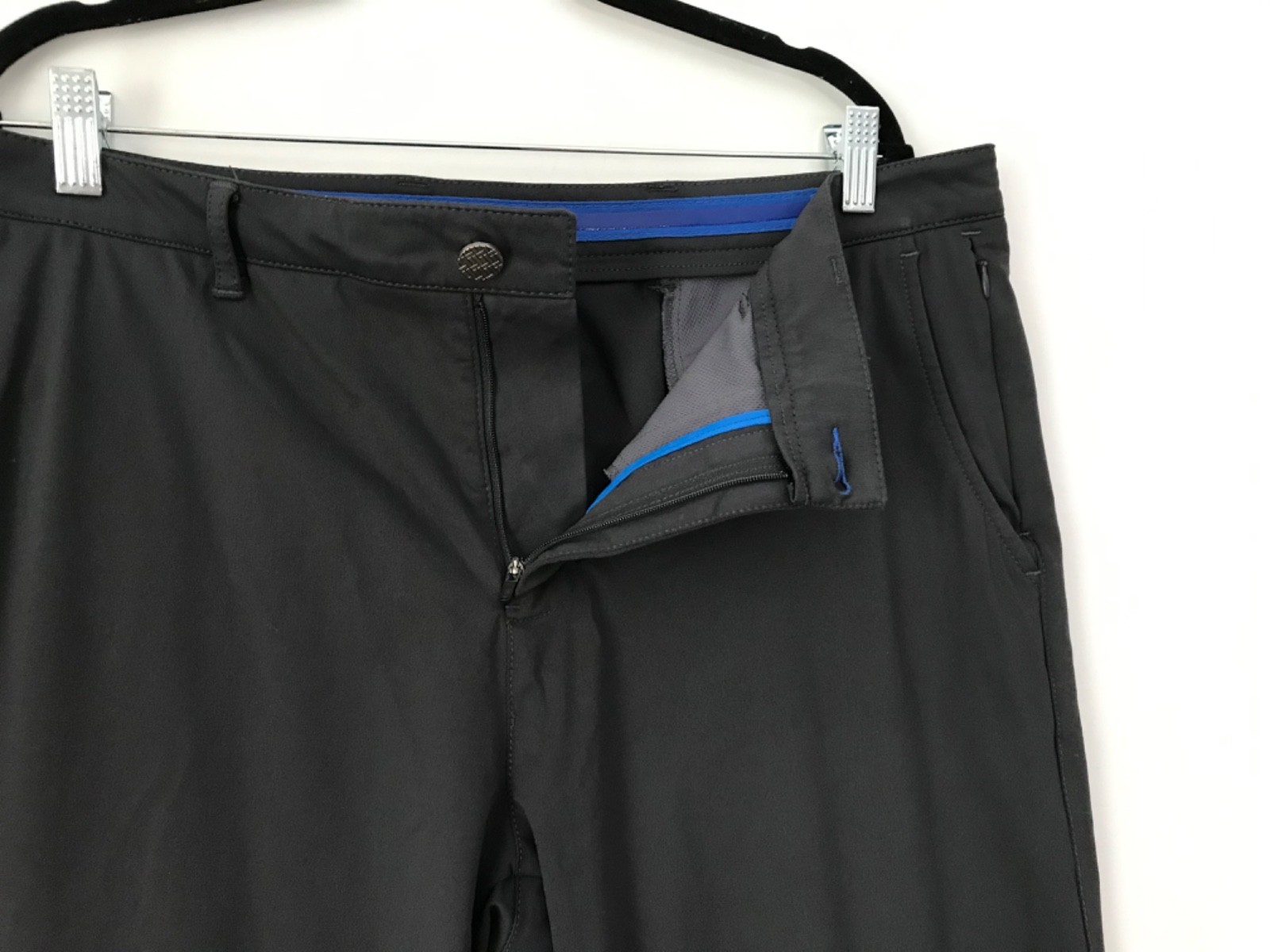 TWILLORY PERFORMANCE Mens Sz 36×34 Black Tailored Fit Technical Stretch Pants