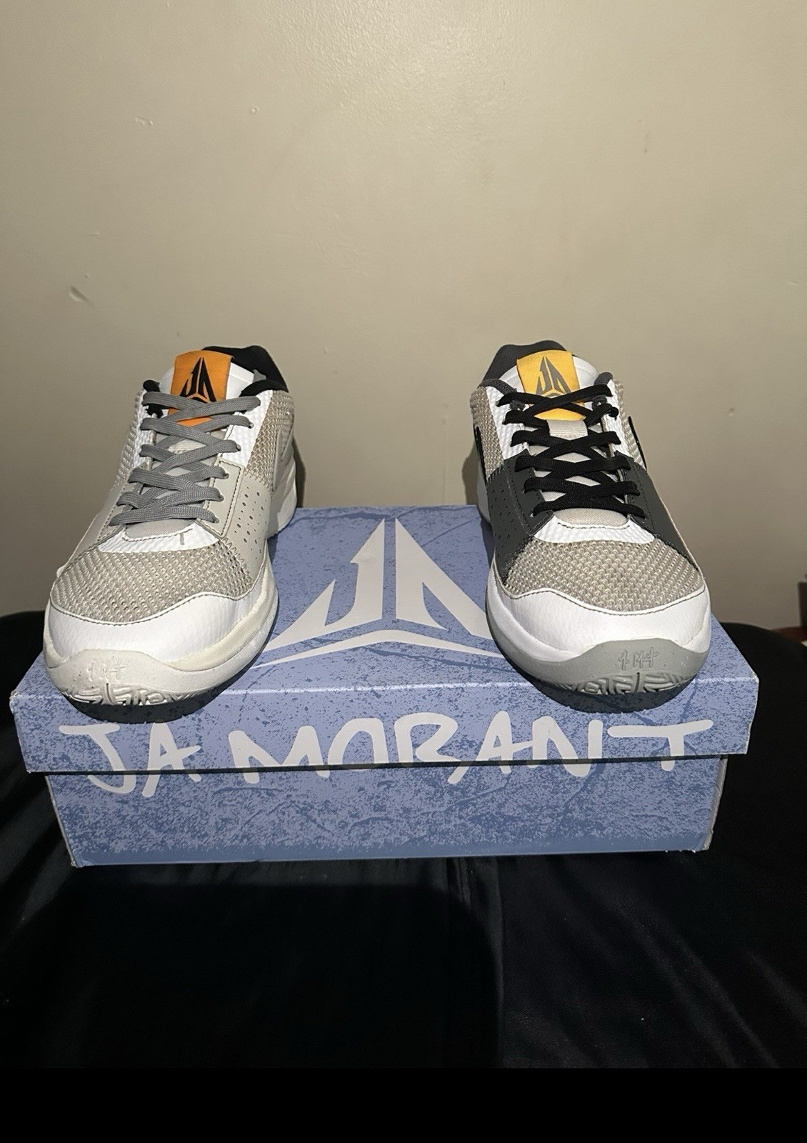 Nike Ja 1 Men’s Low Top Basketball Lace-Up Sneakers Gray White Black