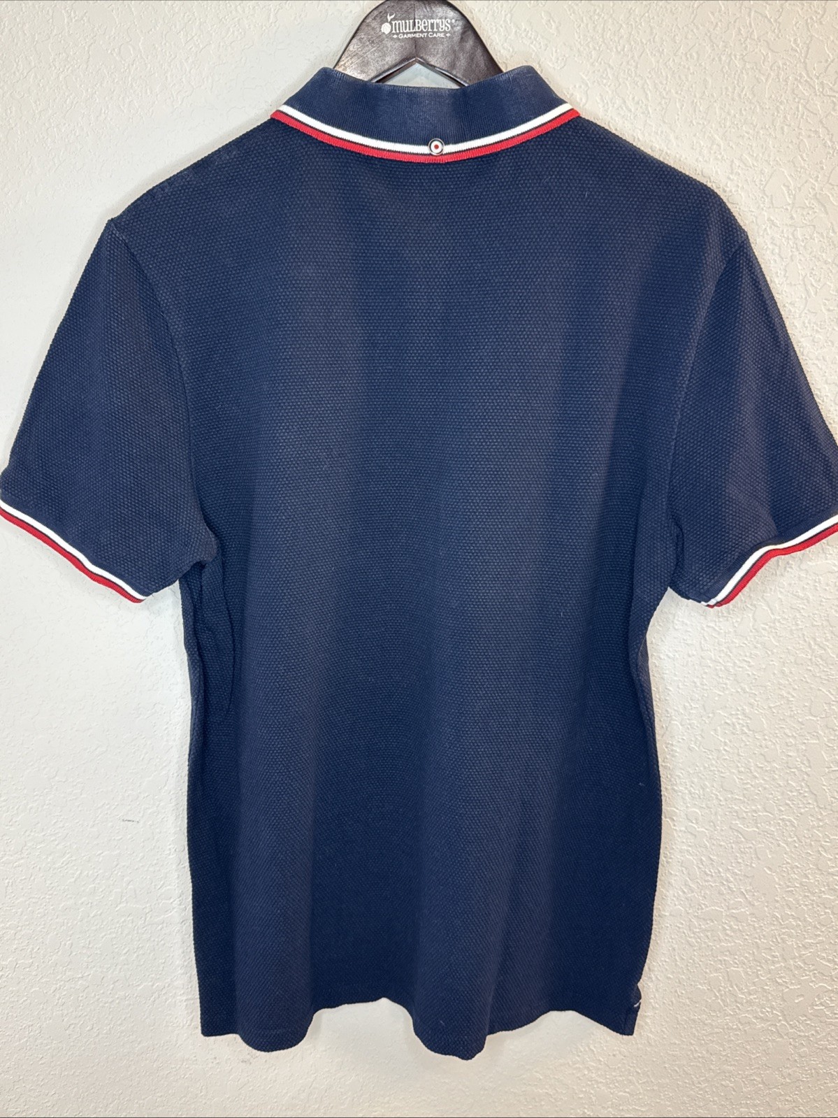 The Original Ben Sherman Polo Shirt Mens M Dark Blue Short Sleeve