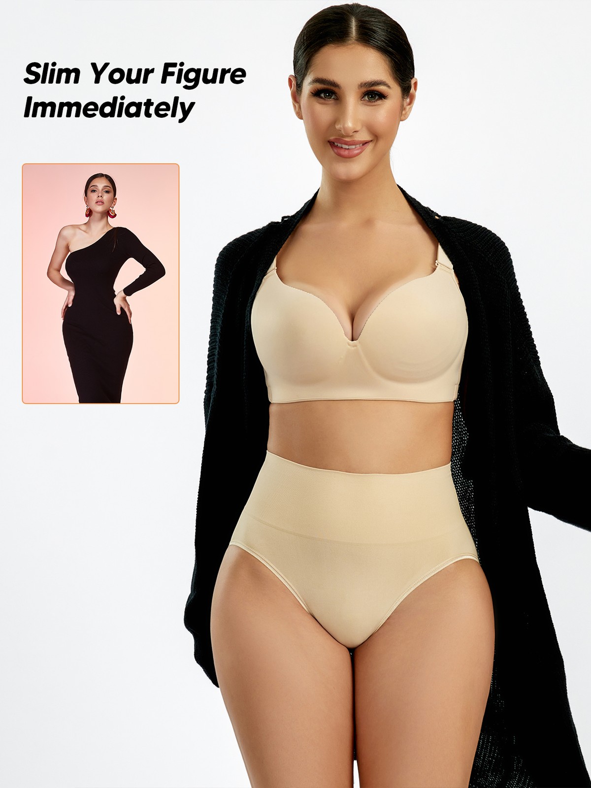 Women High Waist Tummy Control Body Shaper Slimming Shapewear Underwear Panties