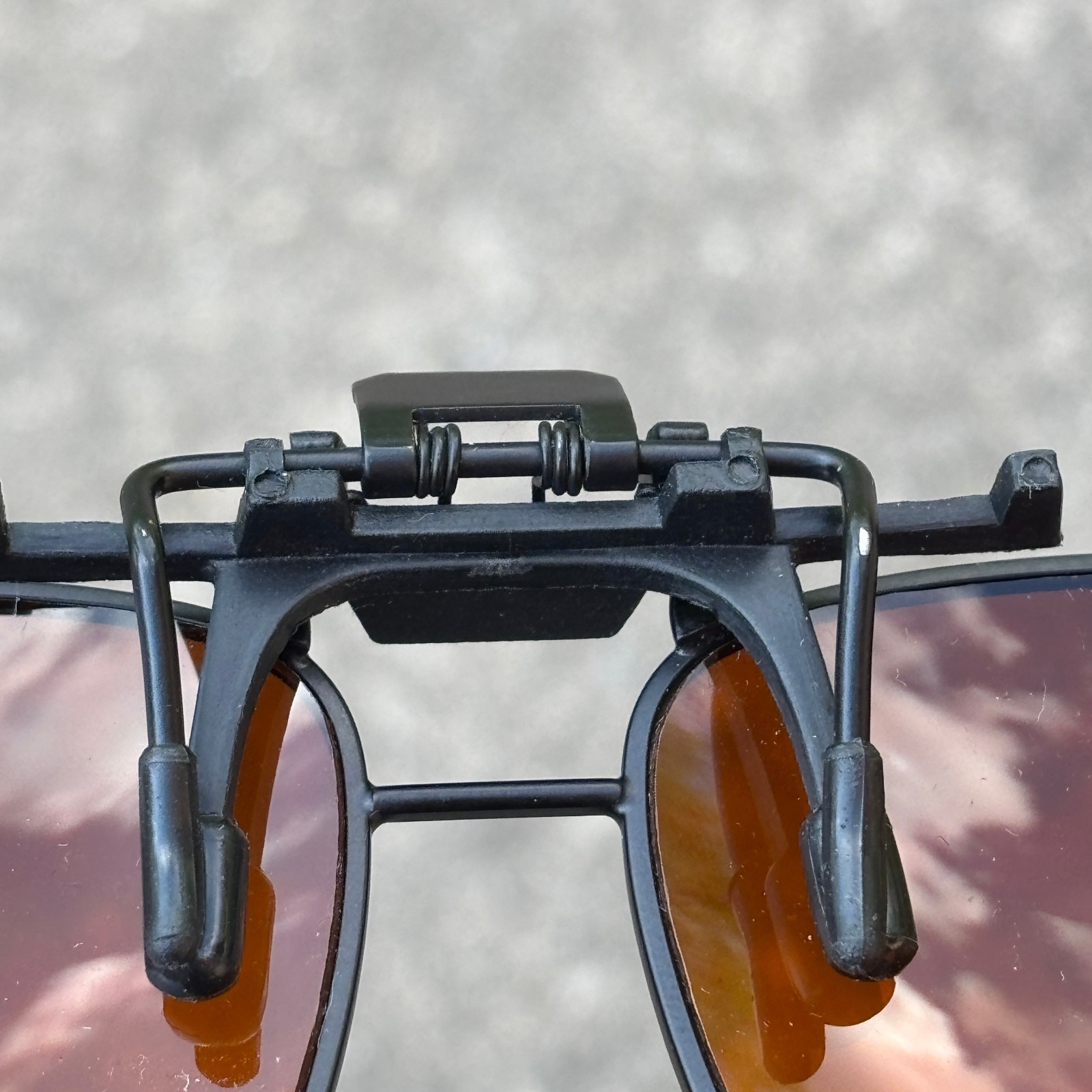 Vintage BlueBlocker Aviator Clip-on Sunglasses High Resolution Black Metal Frame