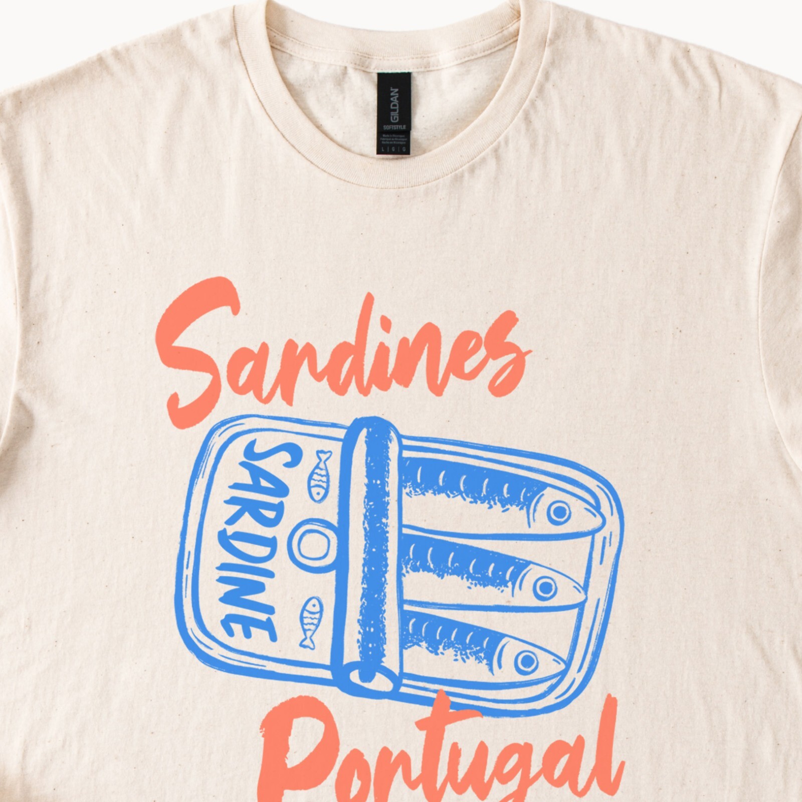 Portugal Sardines T Shirt Canned Fish Graphic Tee Portuguese Food Art Shirt