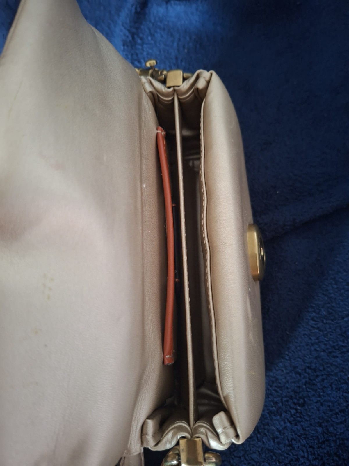 Coach Pillow Tabby Shoulder Bag Gold Beige Leather