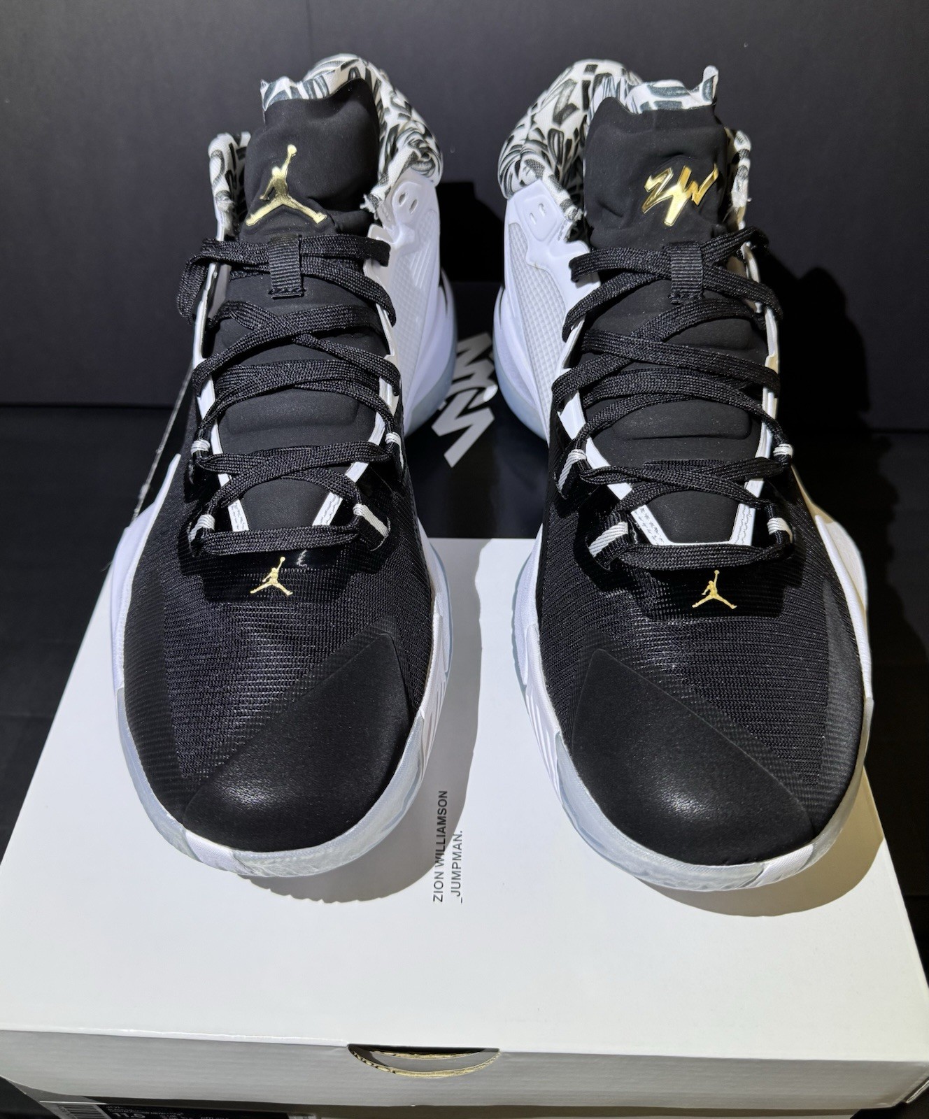 Jordan Zion Williamson Gen Zion 1 Size Mens 11.5 Black White Basketball Shoes