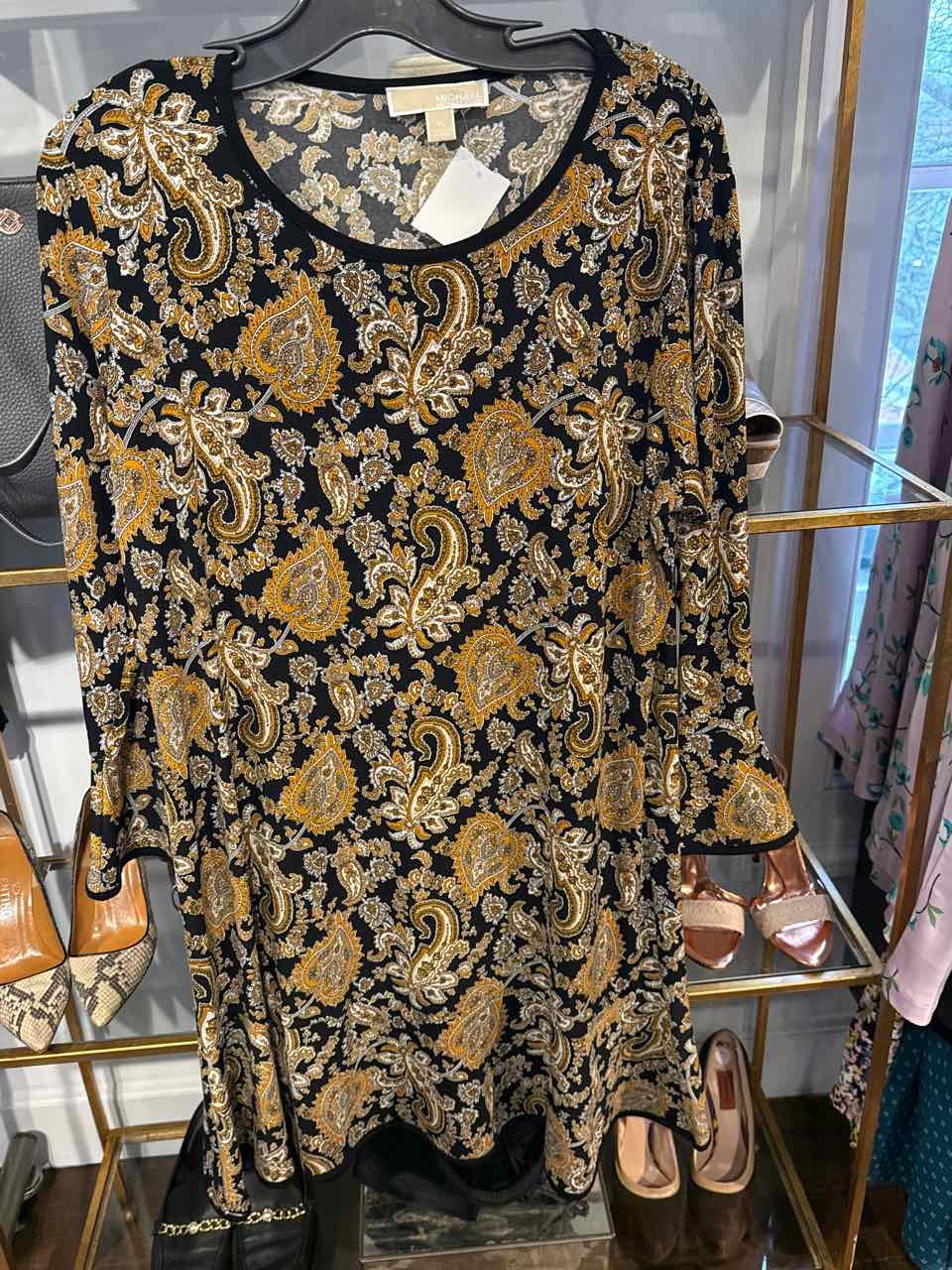 Michael Michael Kors Size XL Black Brown Yellow Cardigan