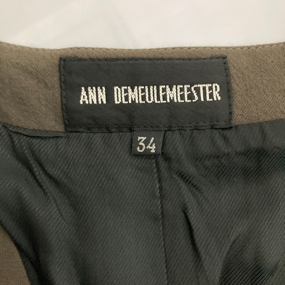 ANN DEMEULEMEESTER Black Tag, Horizonti Tag, Size 34, Brown Vest Women USED