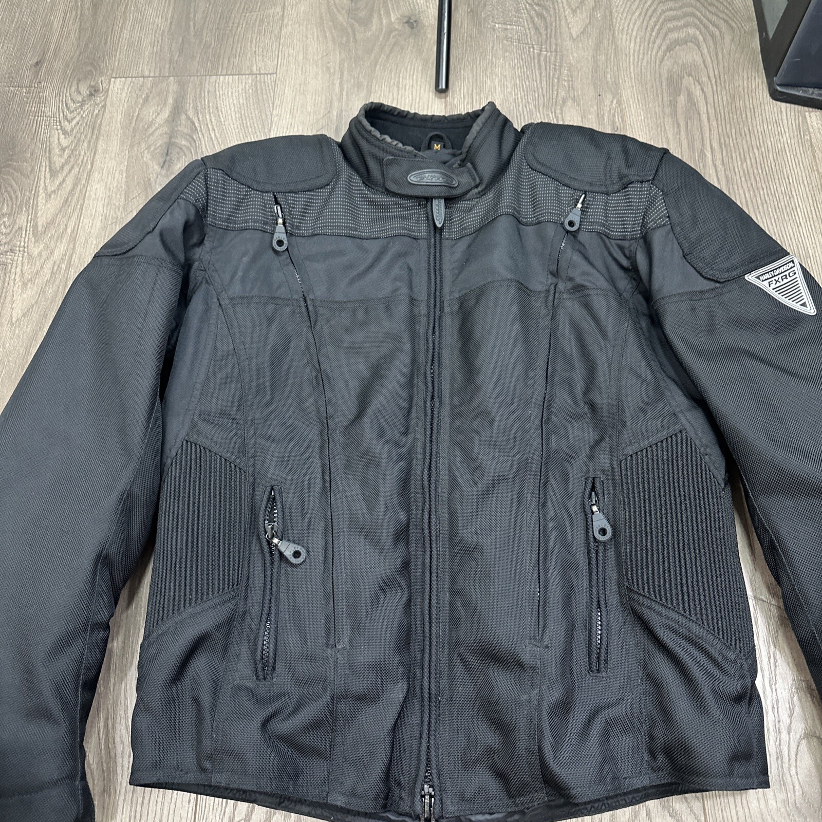 Harley Davidson Womens FXRG Nylon Jacket Full Armor Motorcycle Riding Sz Medium