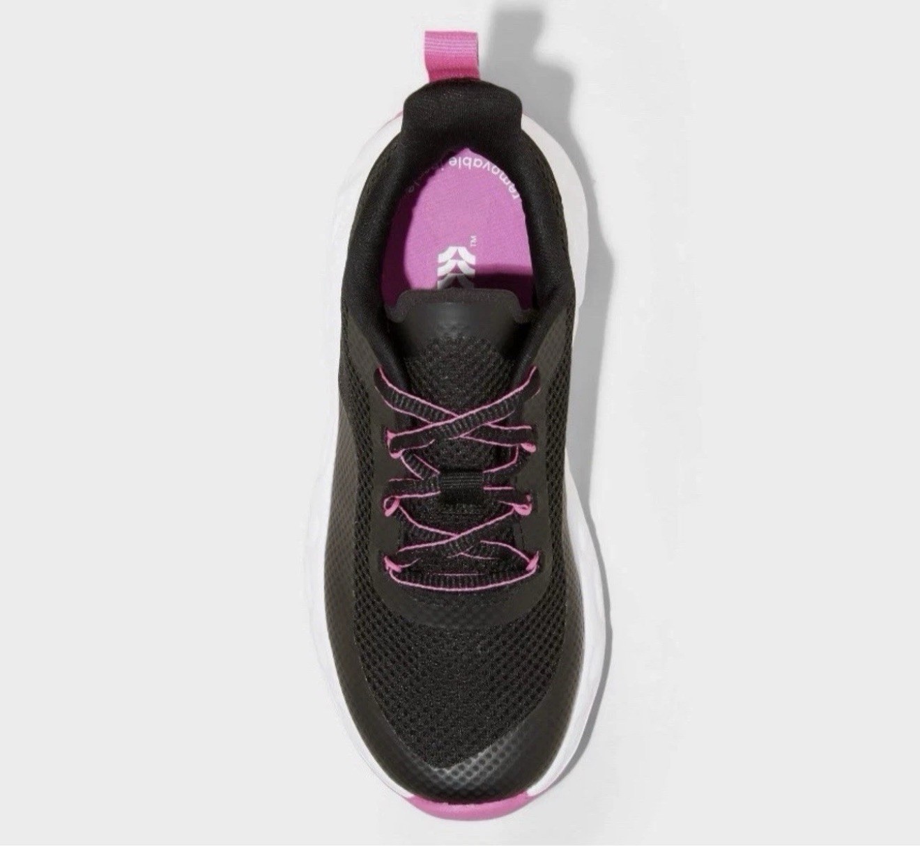 Kids All in Motion Camren Performance Sneakers Black Pink Size 6 New