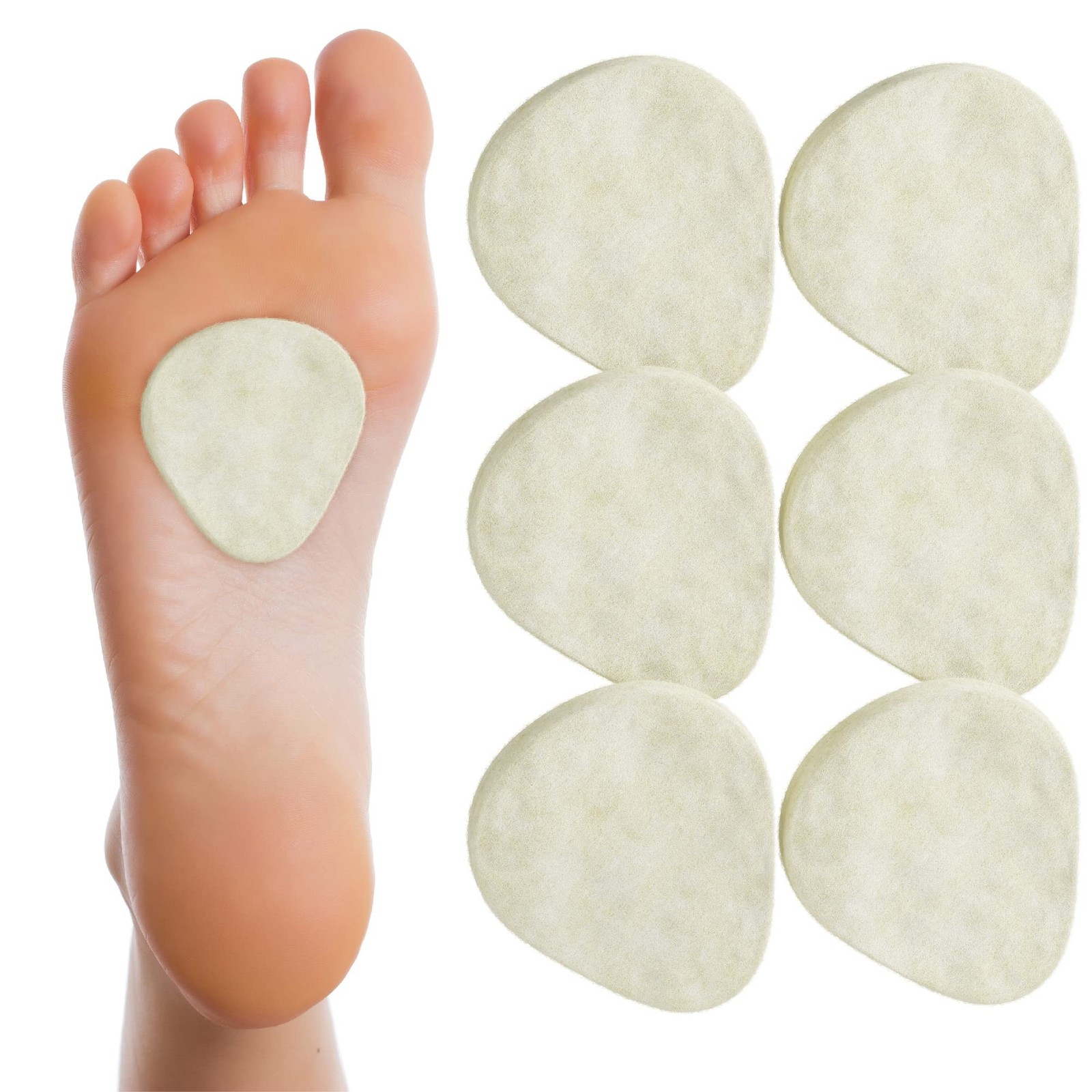 Metatarsal Felt Foot Pad – 1/4″ Thick – Made in USA – 6 Pairs (12 Pieces) | F…