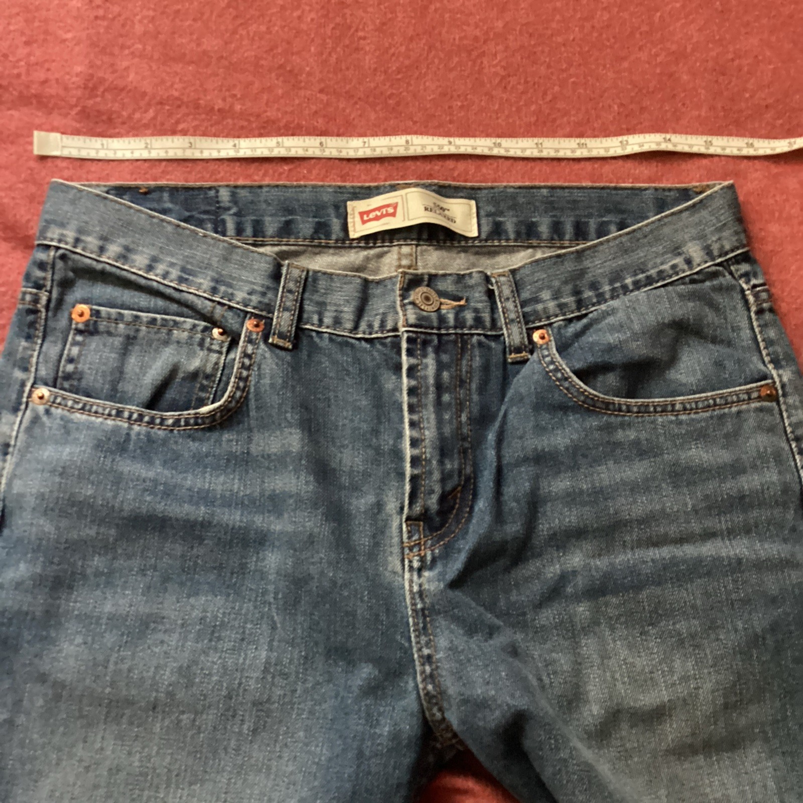 Levi’s 550 Relaxed Fit medium wash straight leg denim jeans Size 18Reg 29×29