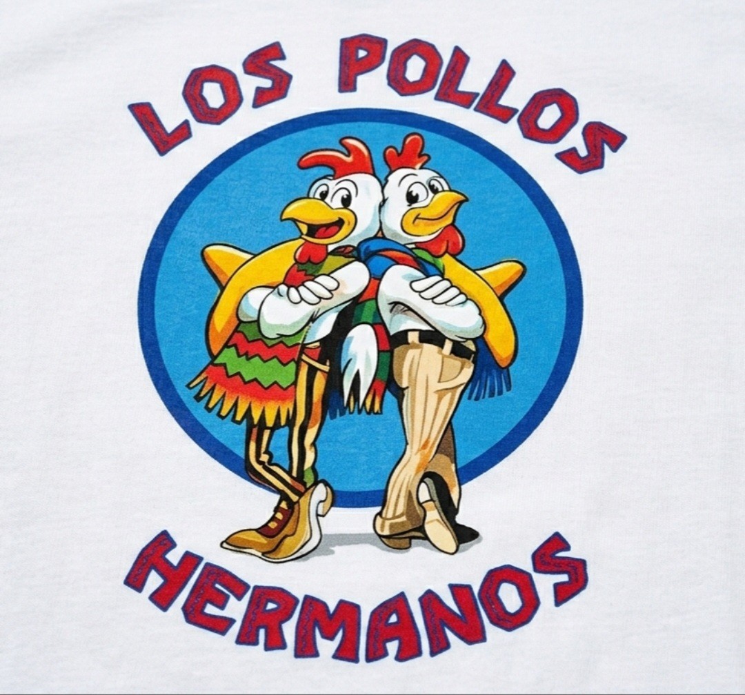 Graphic Print Los Pollos Hermanos Polyester Crew Neck Tee Size FROM XS TO 2XL