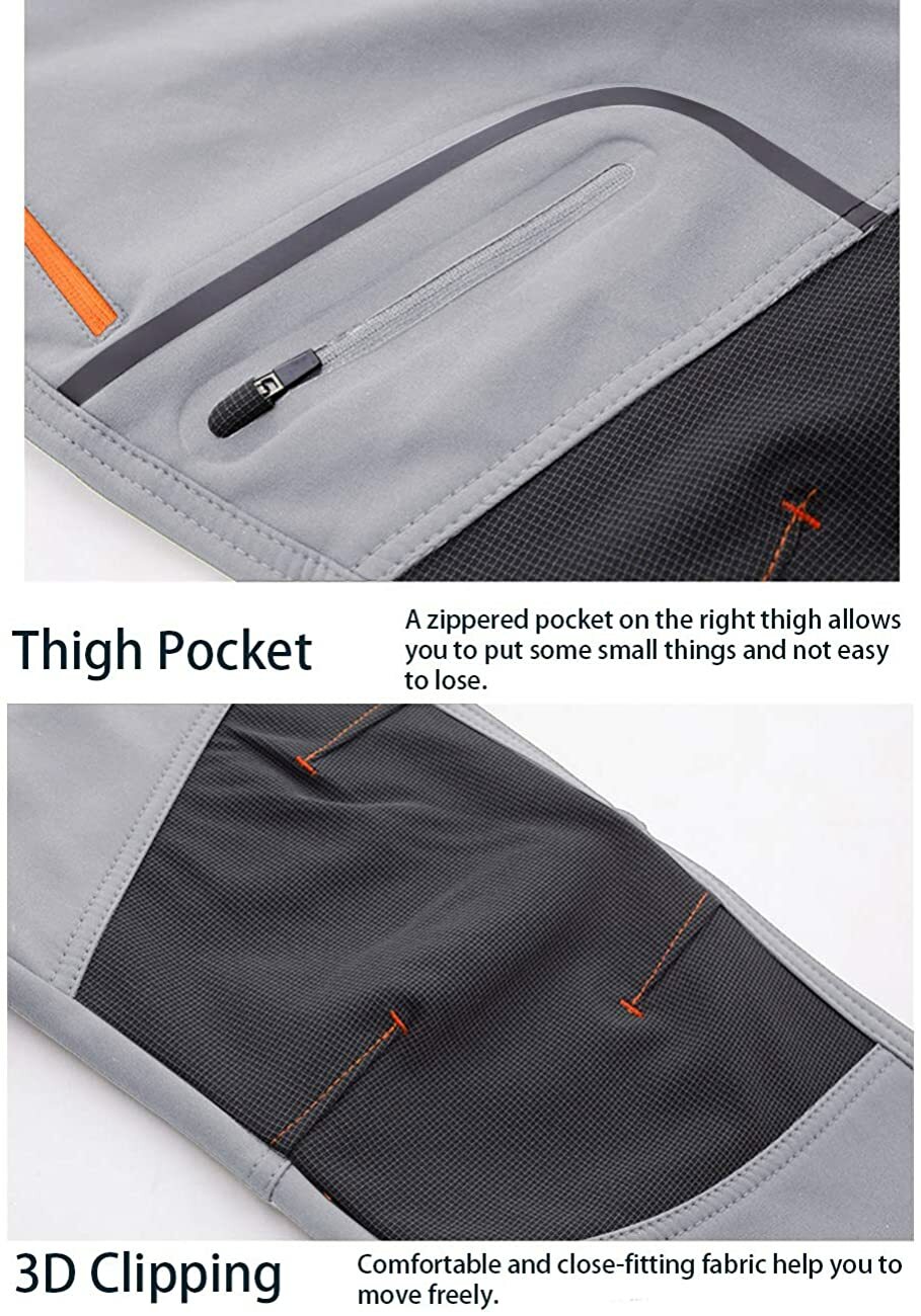 Men’s Thermal Hiking Pants Softshell Waterproof Winter Outdoor Ski Snow Trousers