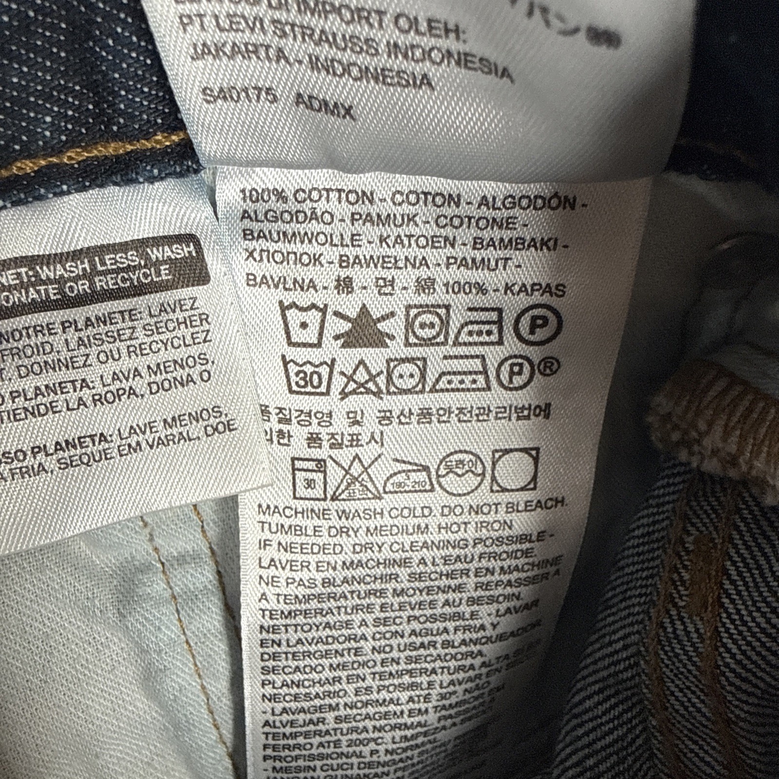Levis 502 Jeans Mens 31×30 (30×27) Blue Dark Wash Regular Tapered Leg