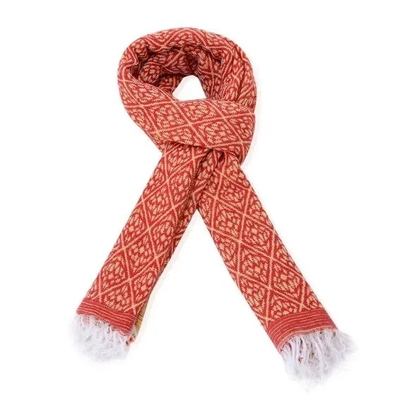 J Francis Scarf Womens Red and Yellow 74 x 21.6 in
