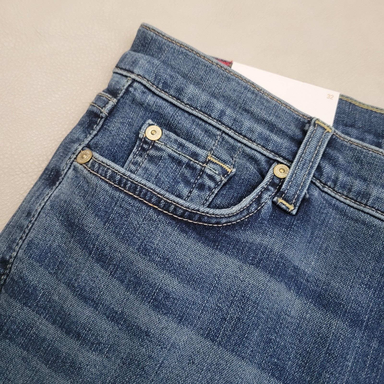7 For All Mankind Tailorless Dojo Wide Leg Flare Trouser Blue Jeans Size 32×34