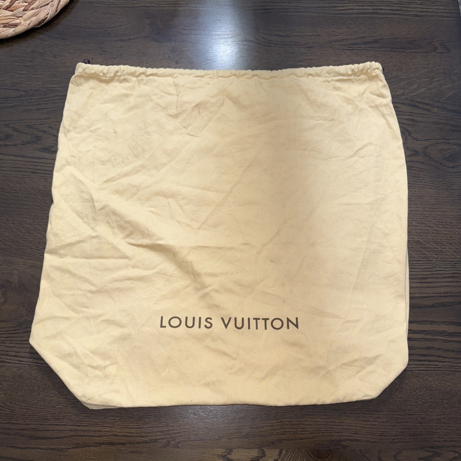 Authentic Louis Vuitton XXL Drawstring Dust Bag Approximately 22″x23″x7″