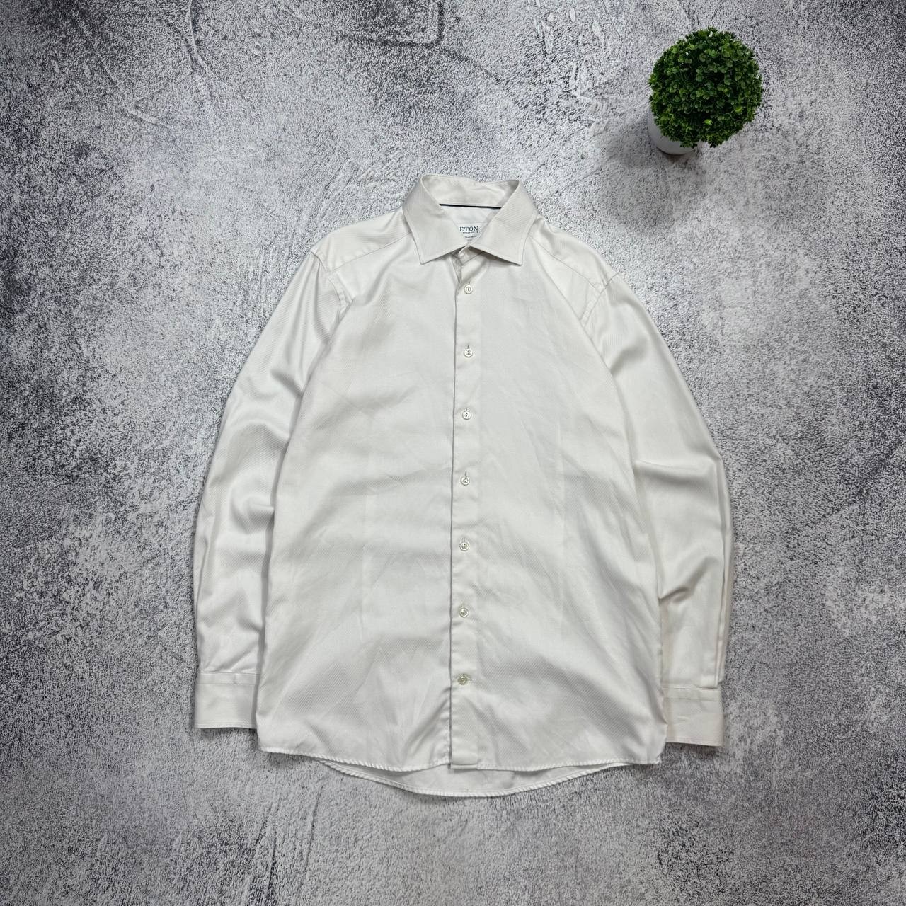 Eton Button Up Down Shirt Long Sleeve Y2K Mens Size XL